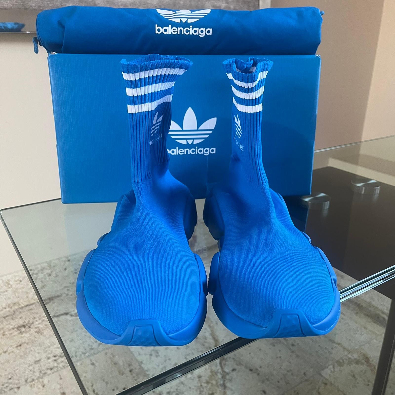 Adidas × Balenciaga Speed LT / Speed A Sneakers in Blue Size US 13 / EU 46 - 7 Thumbnail