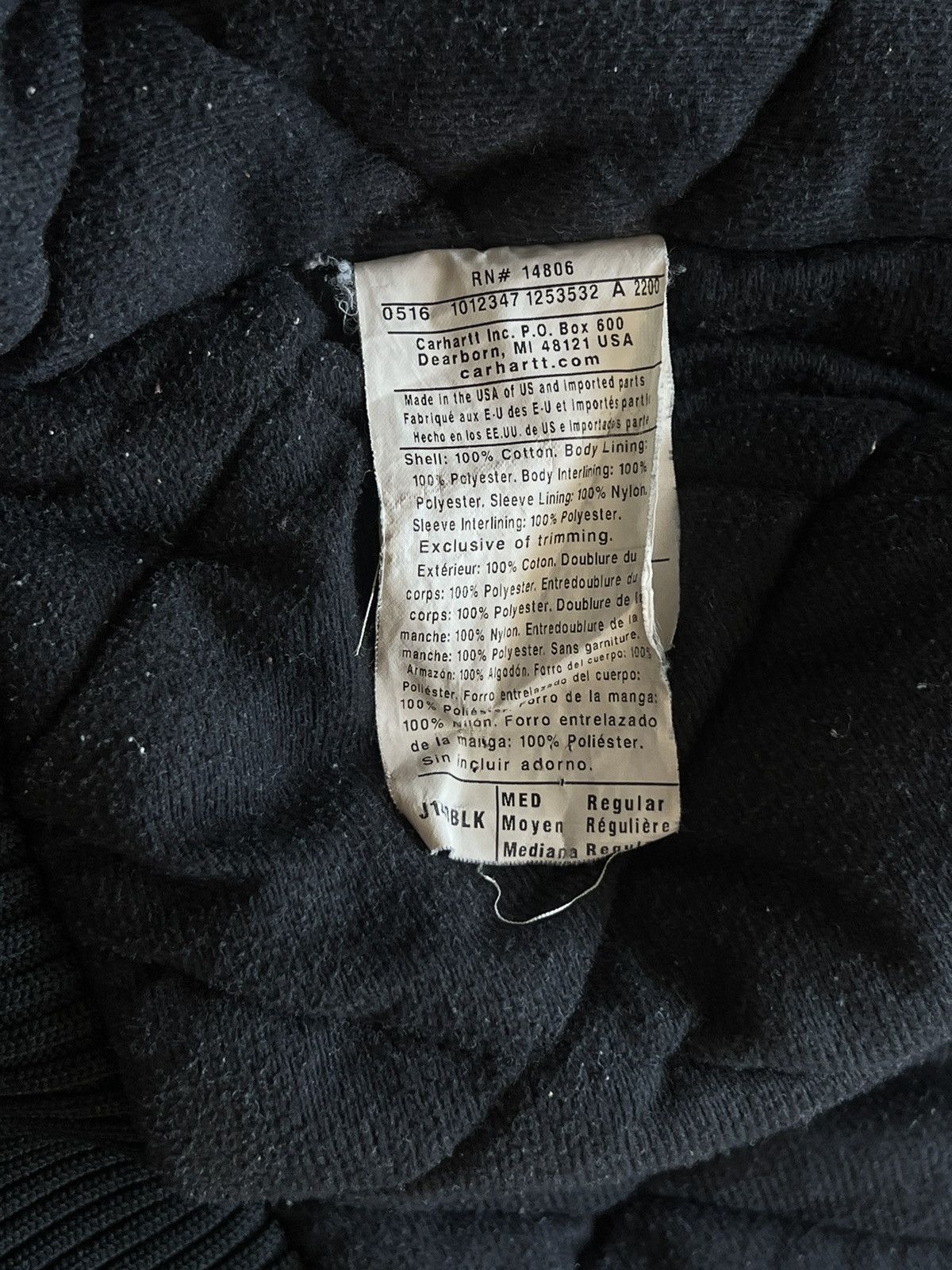 Carhartt × Carhartt Wip Carhartt Active Detroit Black Faded 2000's Vintage Jacket Size US M / EU 48-50 / 2 - 5 Thumbnail
