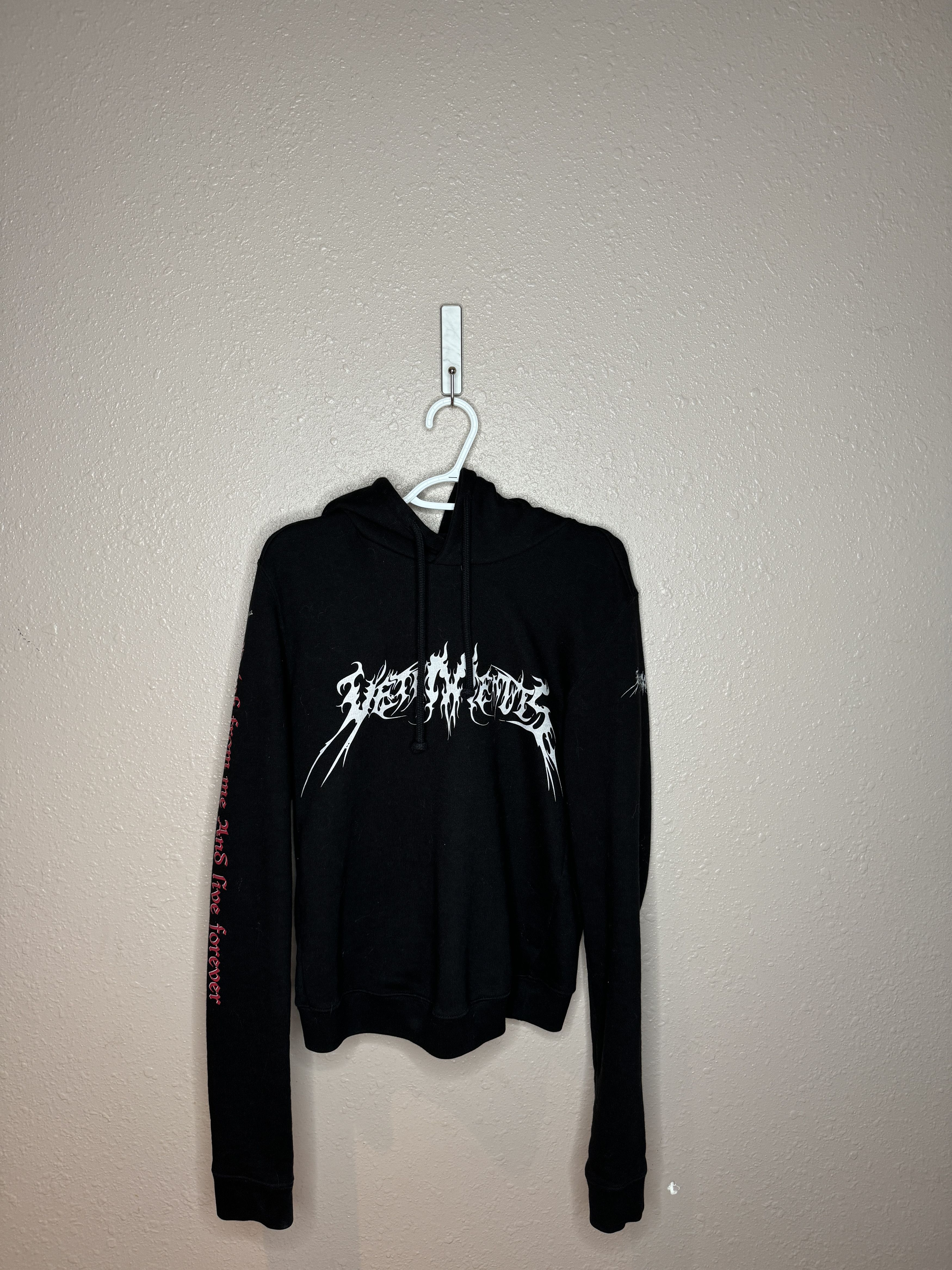 image of Vetements Total Fucking Darkness Femme Hoodie in Black, Men's (Size Small)