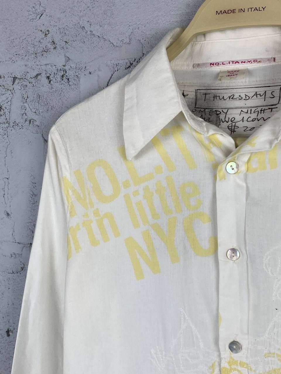 Japanese Brand Avantgarde Nolita N.Y.C Embroidered Printed Shirt Size S / US 4 / IT 40 - 5 Thumbnail