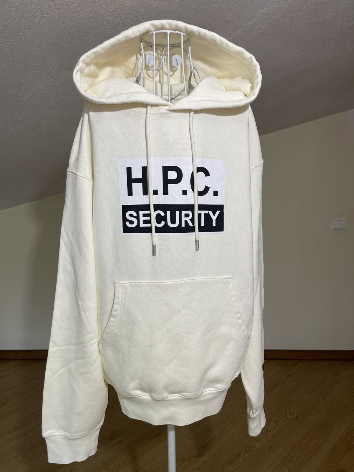 Heron Preston Heron Preston Security Logo Hoodie –White –FW23 - New-Size L Size US L / EU 52-54 / 3 - 2 Thumbnail