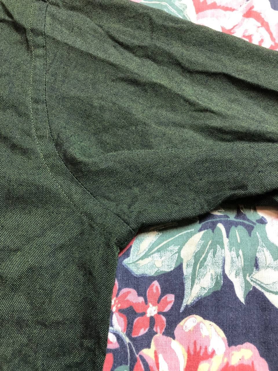 Burberry Vintage THOMAS BURBERRY Forest Green Long Sleeve Button Up Size US XXL / EU 58 / 5 - 10 Thumbnail