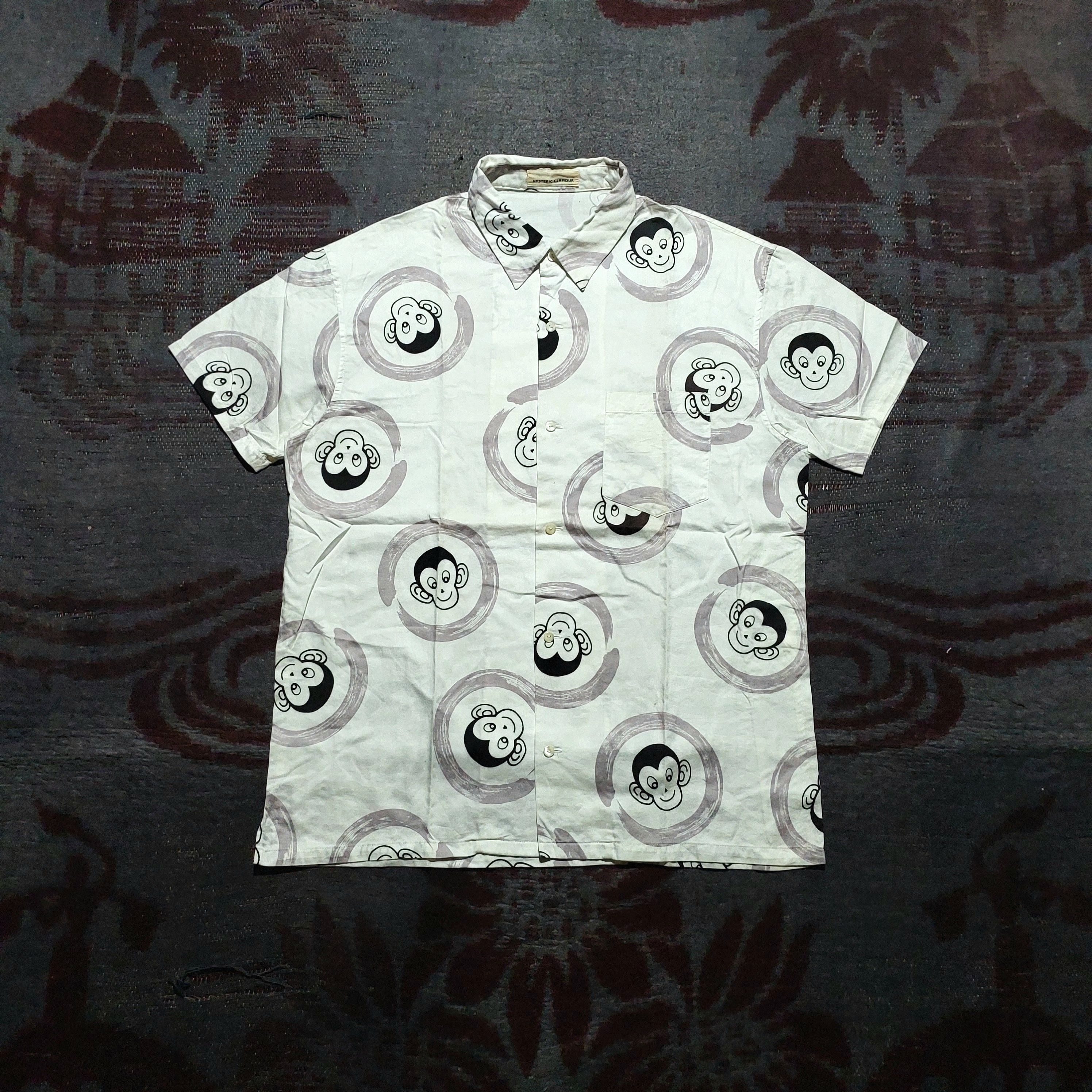 Hysteric Glamour smiling monkey shirt