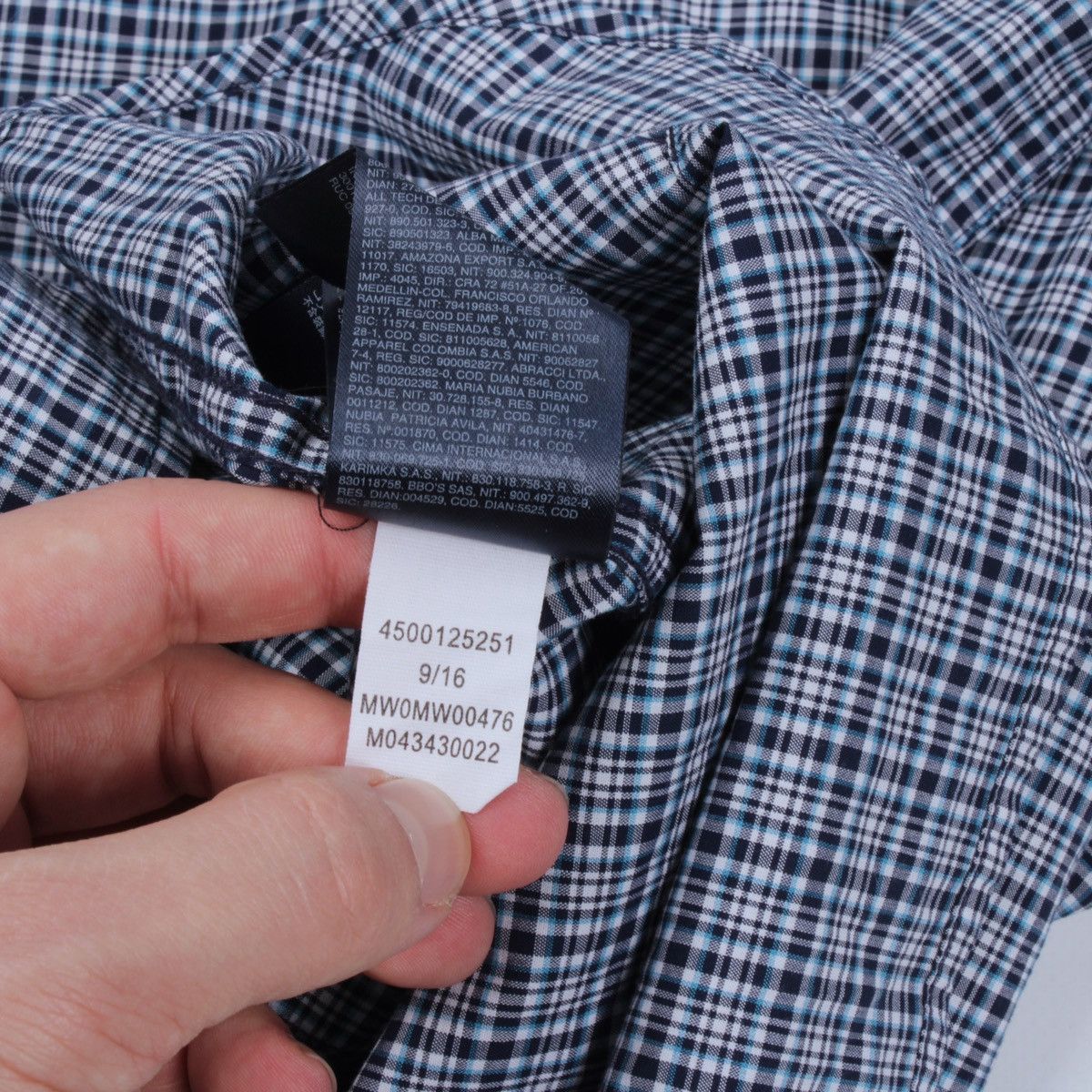 Tommy Hilfiger TOMMY HILFIGER Slim Fit Micro Plaid Long Sleeve Shirt Size US M / EU 48-50 / 2 - 12 Thumbnail