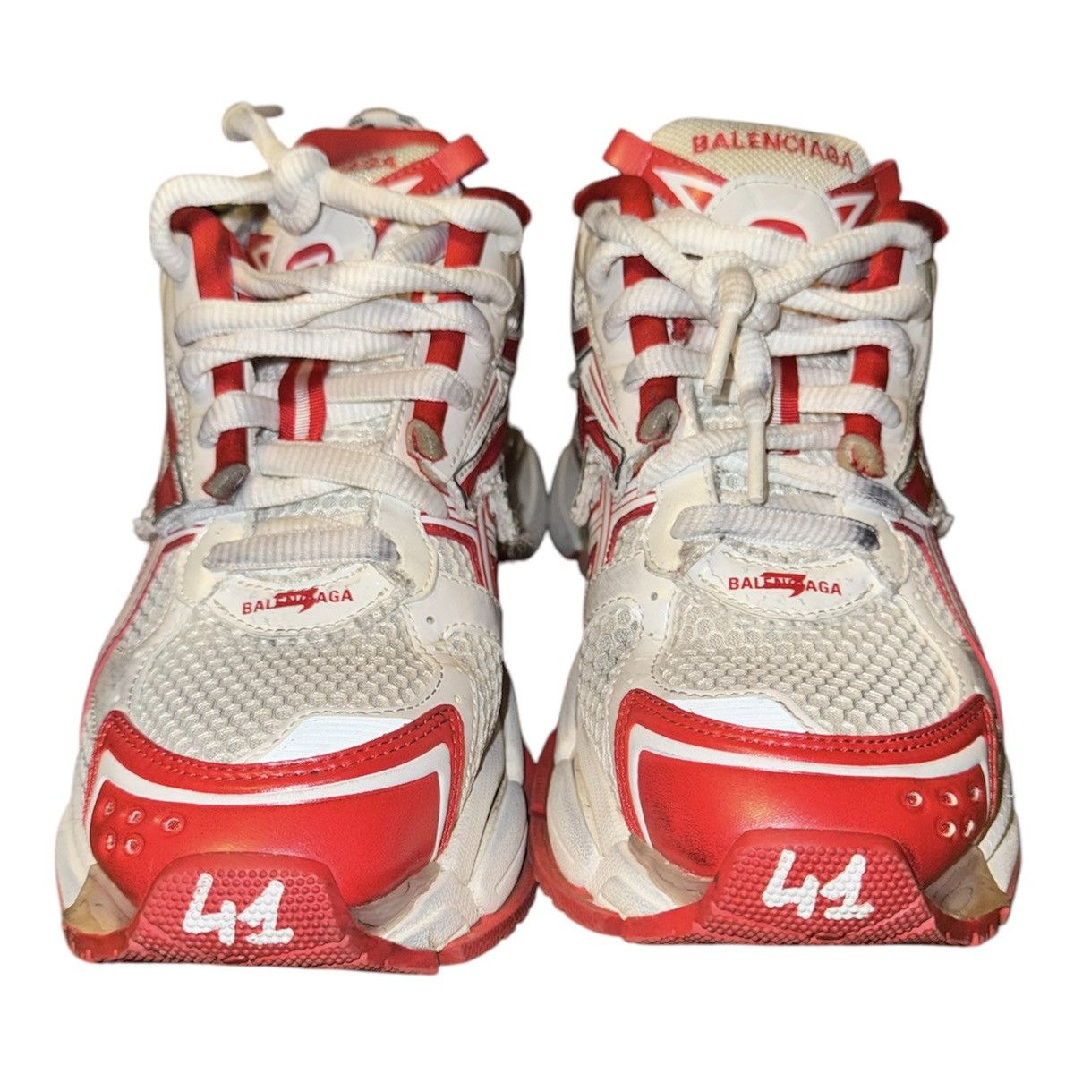 Balenciaga Balenciaga Runners White/Red 41 Size US 8.5 / EU 41-42 - 4 Thumbnail