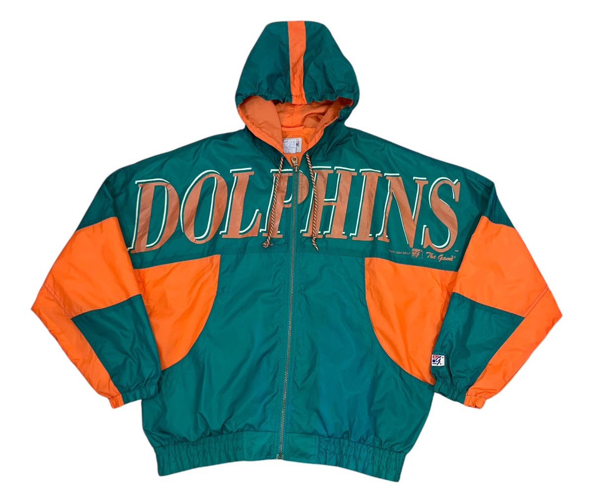 NFL × Vintage VINTAGE 90s MIAMI DOLPHIN THE GAMES NFL LIGHT HOODIE JACKET Size US L / EU 52-54 / 3 - 1 Thumbnail