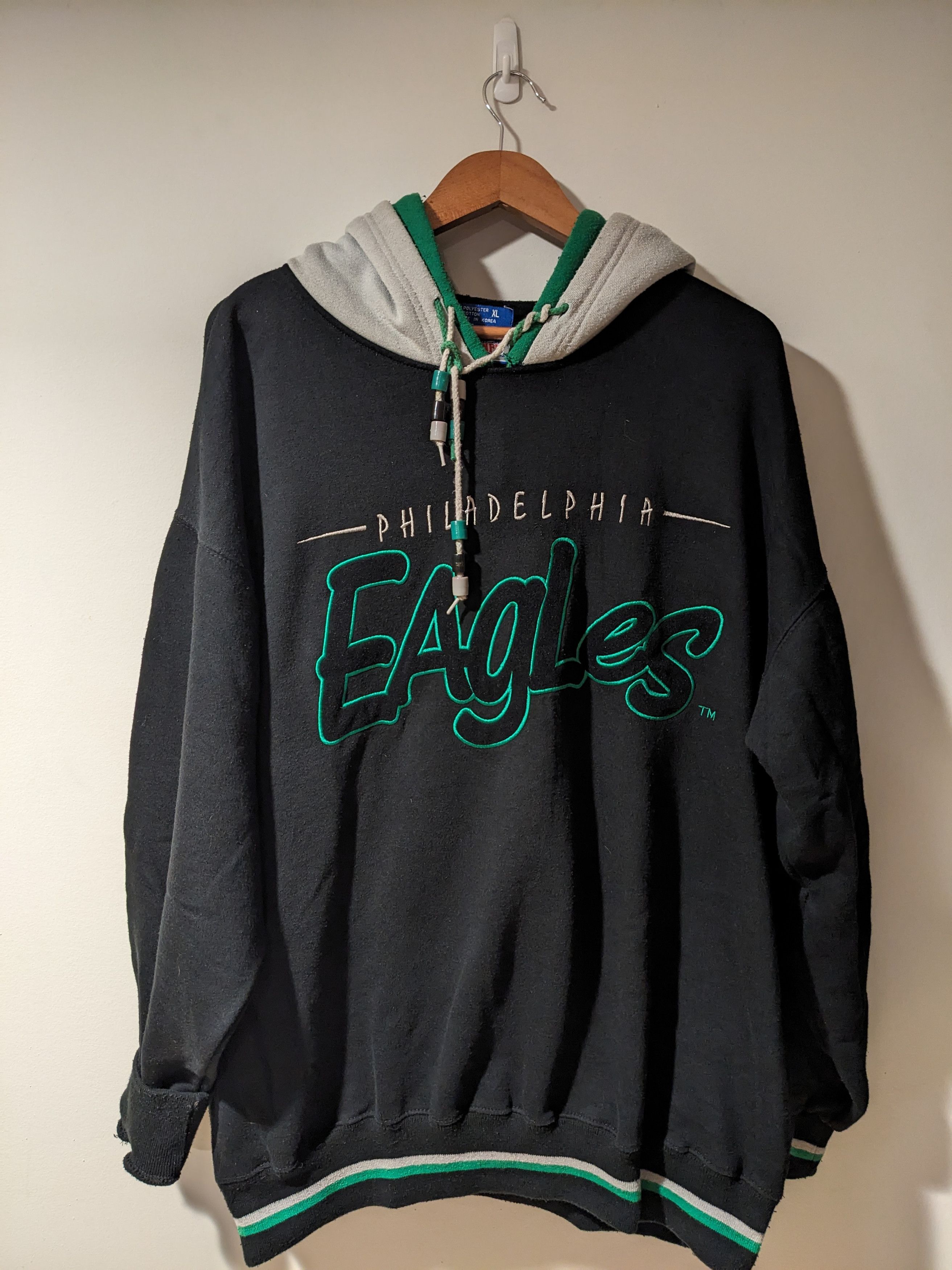 Philadelphia Eagles Starter Retro Graphic Pullover Hoodie - Black