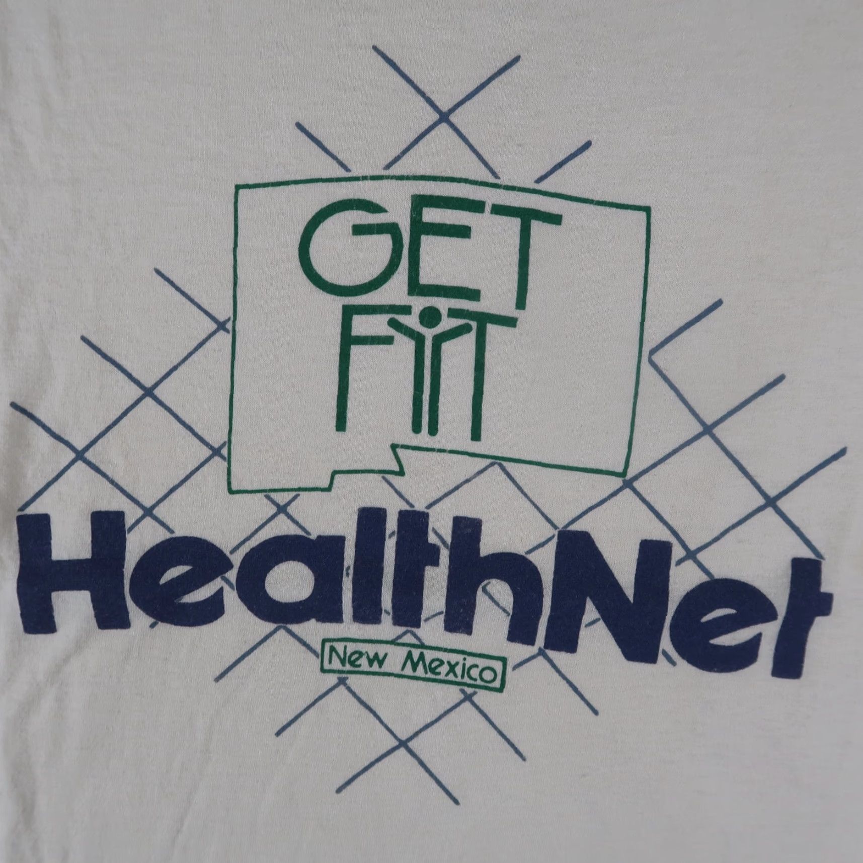 Vintage VINTAGE 80s Get Fit Healthnet L Ivory Single Stitch T Shirt USA Cotton Blend Size US L / EU 52-54 / 3 - 3 Thumbnail