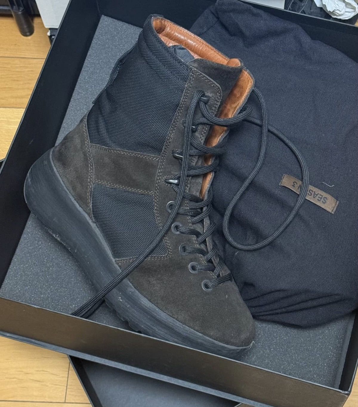 Yeezy Yeezy Season 3 onyx combat boots Size US 8 / EU 41 - 1 Thumbnail
