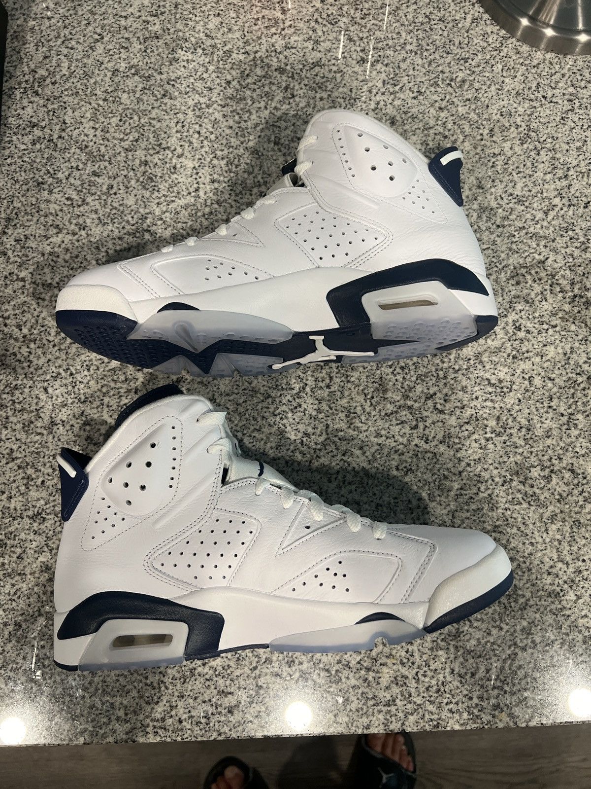 Jordan Brand × Nike Jordan 6 White/Navy Blue Size US 10.5 / EU 43-44 - 1 Thumbnail