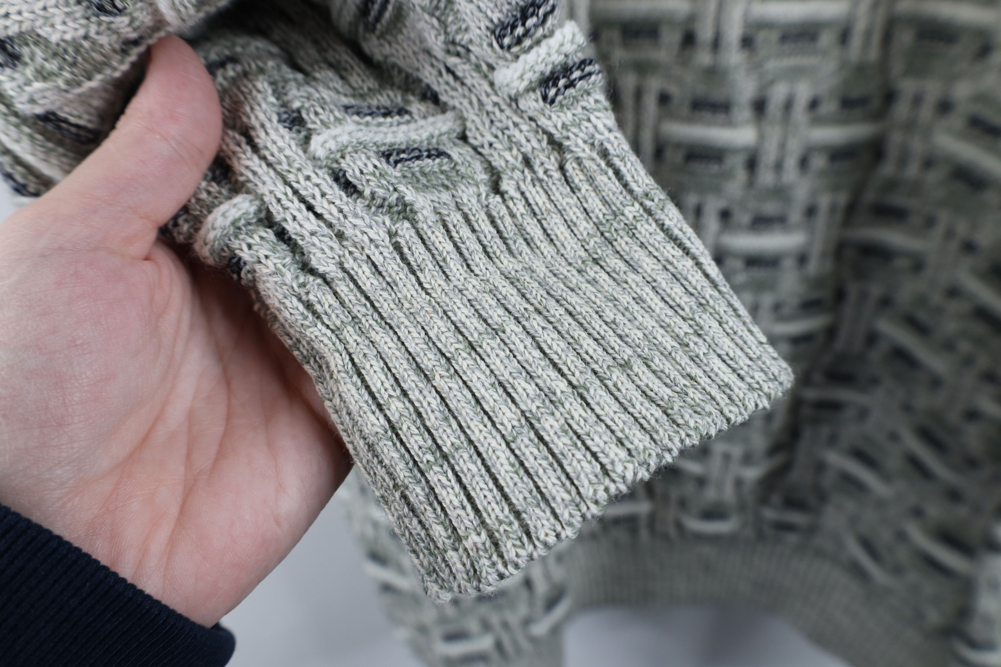 Vintage Vintage 90s Streetwear Cross Weave Knit Dad Crewneck Sweater Size US XL / EU 56 / 4 - 6 Thumbnail