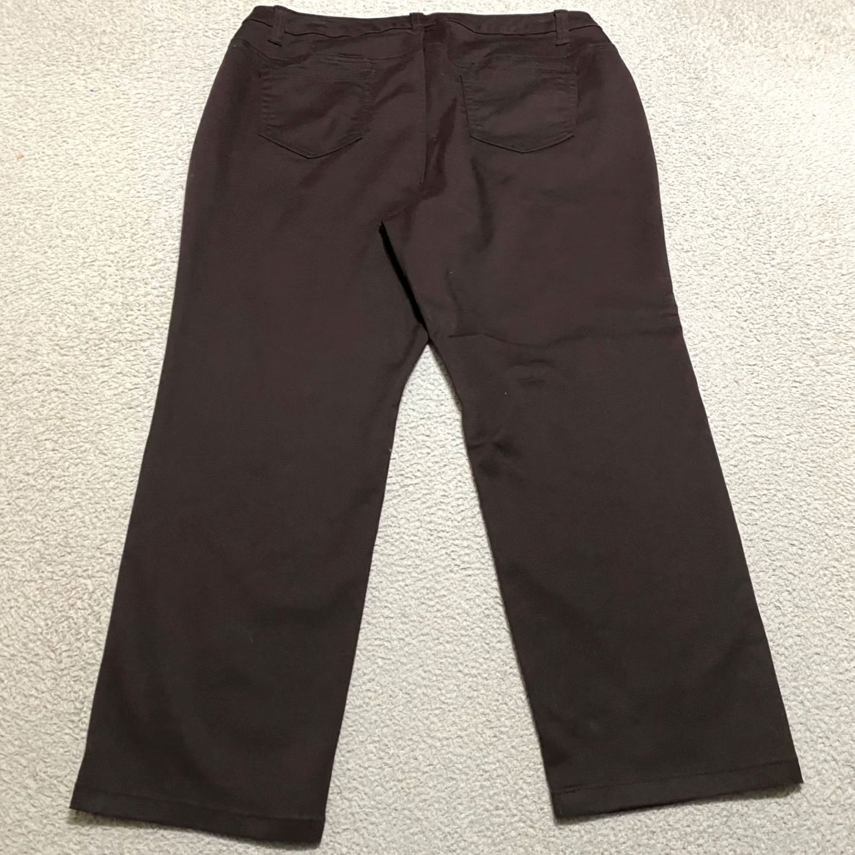 Vintage Catherines Jeans Womens 20W Plus Black Straight Stretch High Rise Adult Plus Size Denim Pants Size 42" / US 20 - 2 Thumbnail