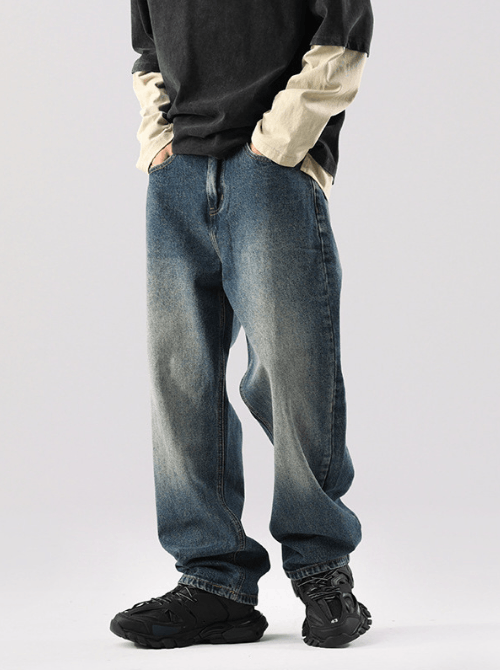 Japanese Brand × Jean Vintage washed American high street harem loose jeans Size US 32 / EU 48 - 1 Thumbnail