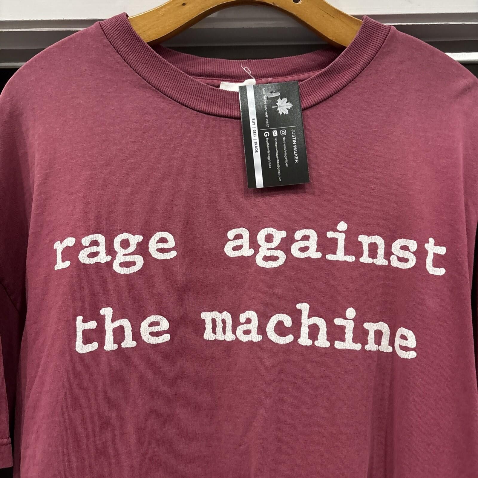 Rage Against The Machine Vintage 1990s Red And White Rage Against the machine tee Size US XL / EU 56 / 4 - 2 Thumbnail