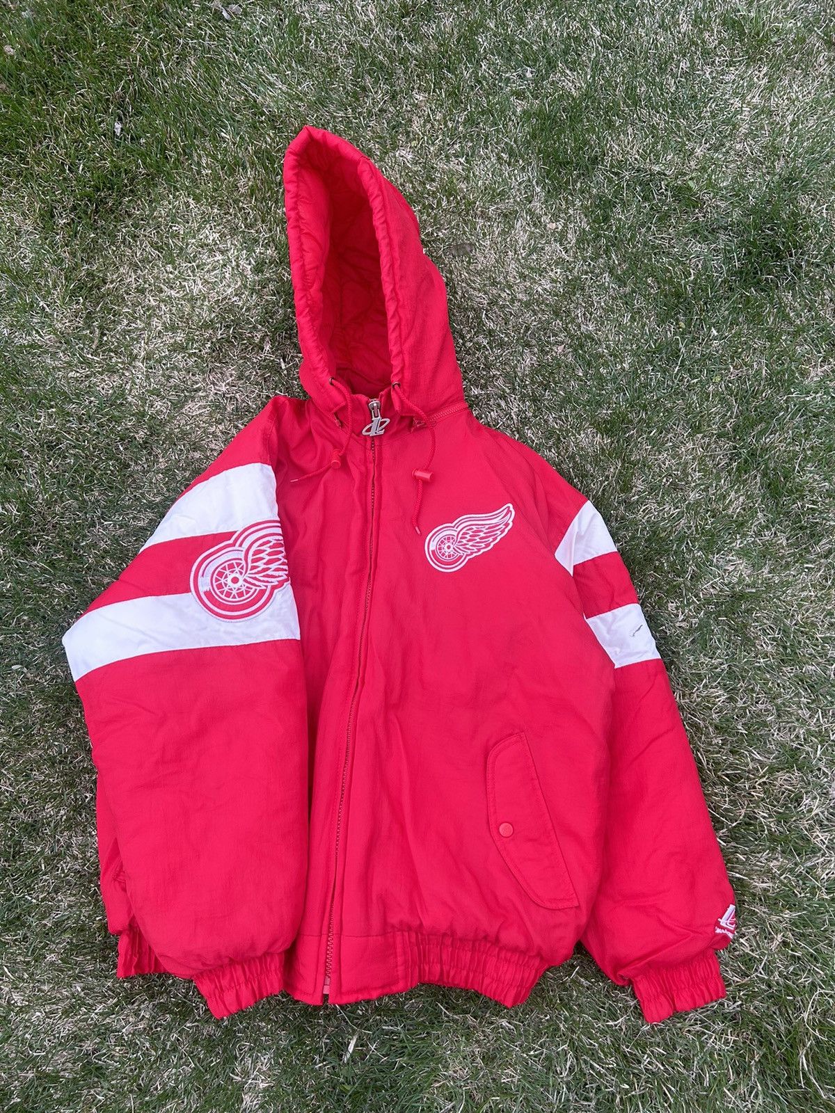 image of Nhl x Starter Vintage 90's Detroit Red Wings Logo Athletic Starter Style, Men's (Size Large)