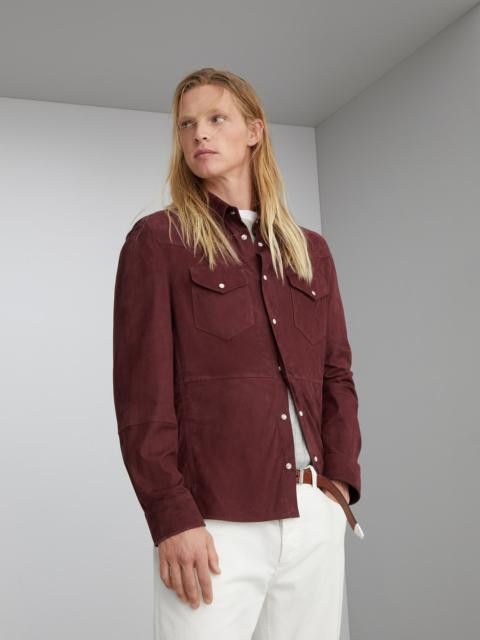 Brunello Cucinelli Leather Shirt in Red Size US XL / EU 56 / 4 - 1 Thumbnail