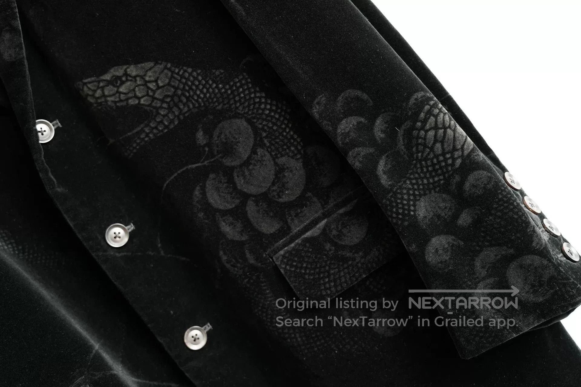 Yohji Yamamoto yohji yamamoto velvet jacket with grapes design. Size US M / EU 48-50 / 2 - 5 Thumbnail