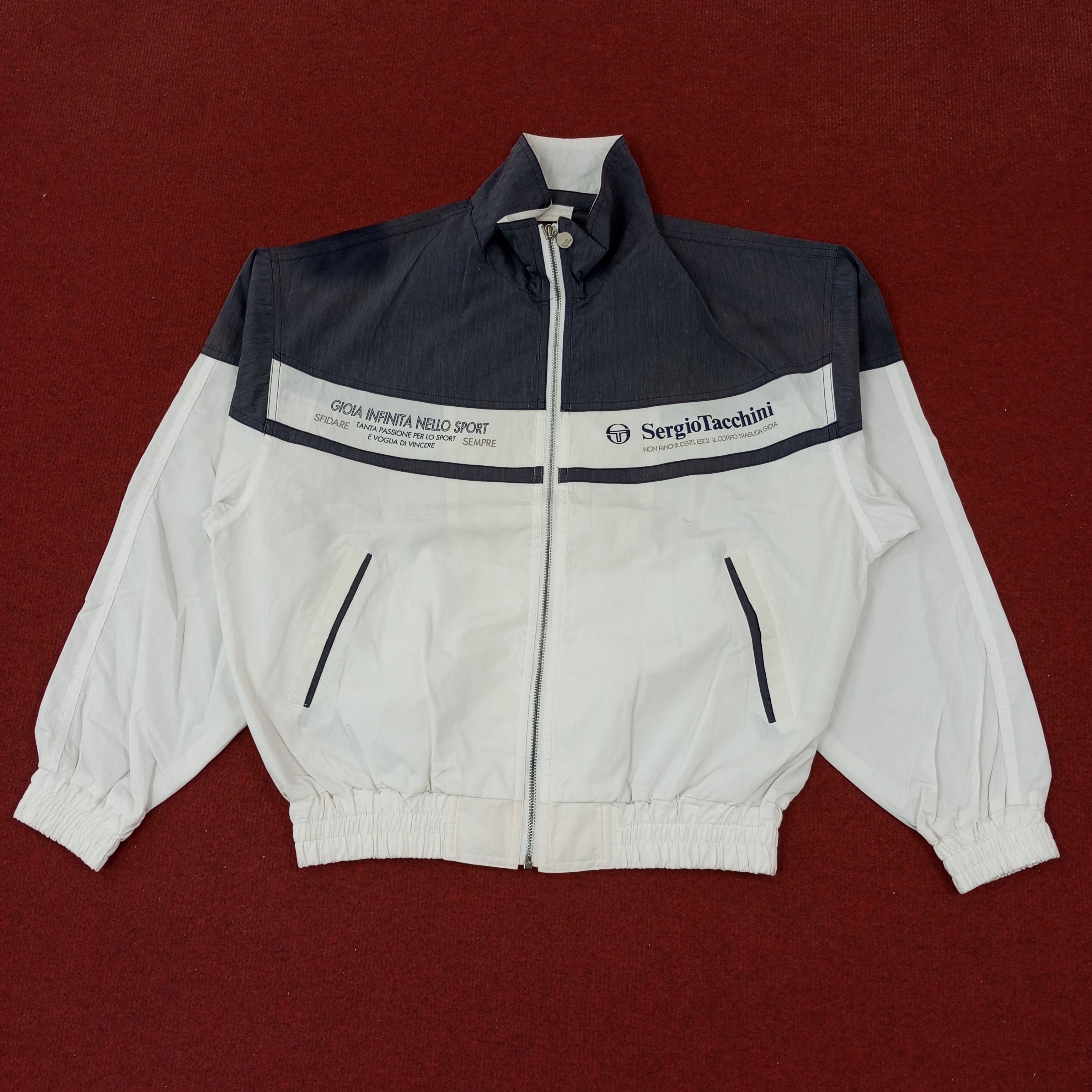 Sergio Tacchini × Vintage Sergio Tacchini Sportswear Style Jacket c222n1 Size US M / EU 48-50 / 2 - 1 Thumbnail