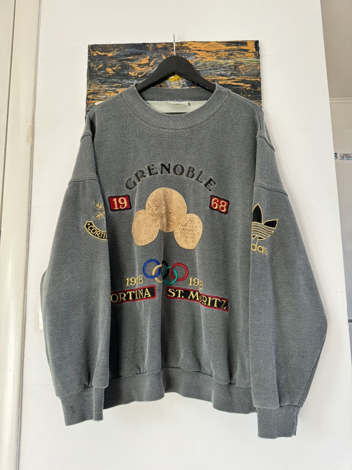 Adidas Vintage 1968 Adidas Grenoble Winter Olympic Games Paris Size US XL / EU 56 / 4 - 5 Thumbnail