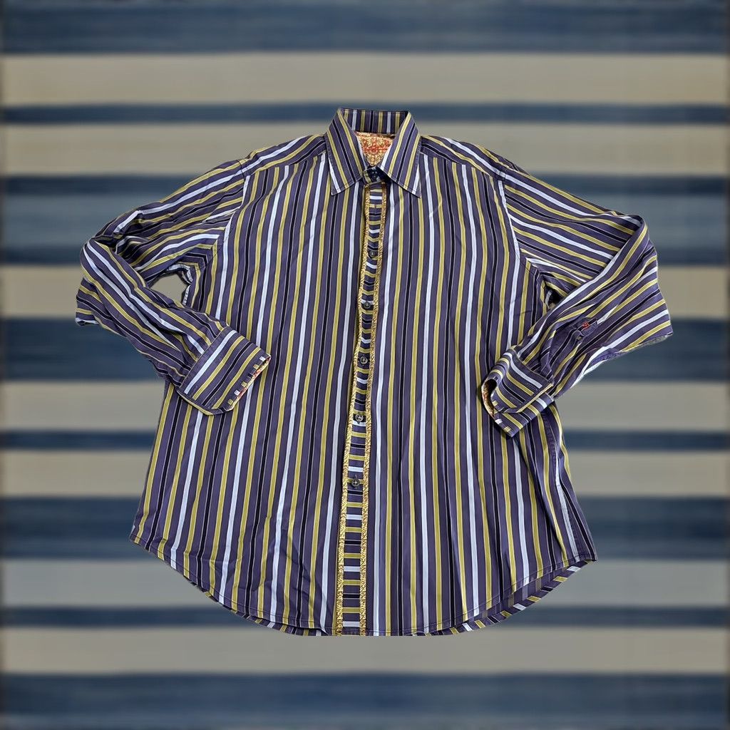 Robert Graham Robert Graham Striped Long Sleeve Button-Up Shirt Mens Large Multicolor Casual Shirt Size US L / EU 52-54 / 3 - 1 Thumbnail