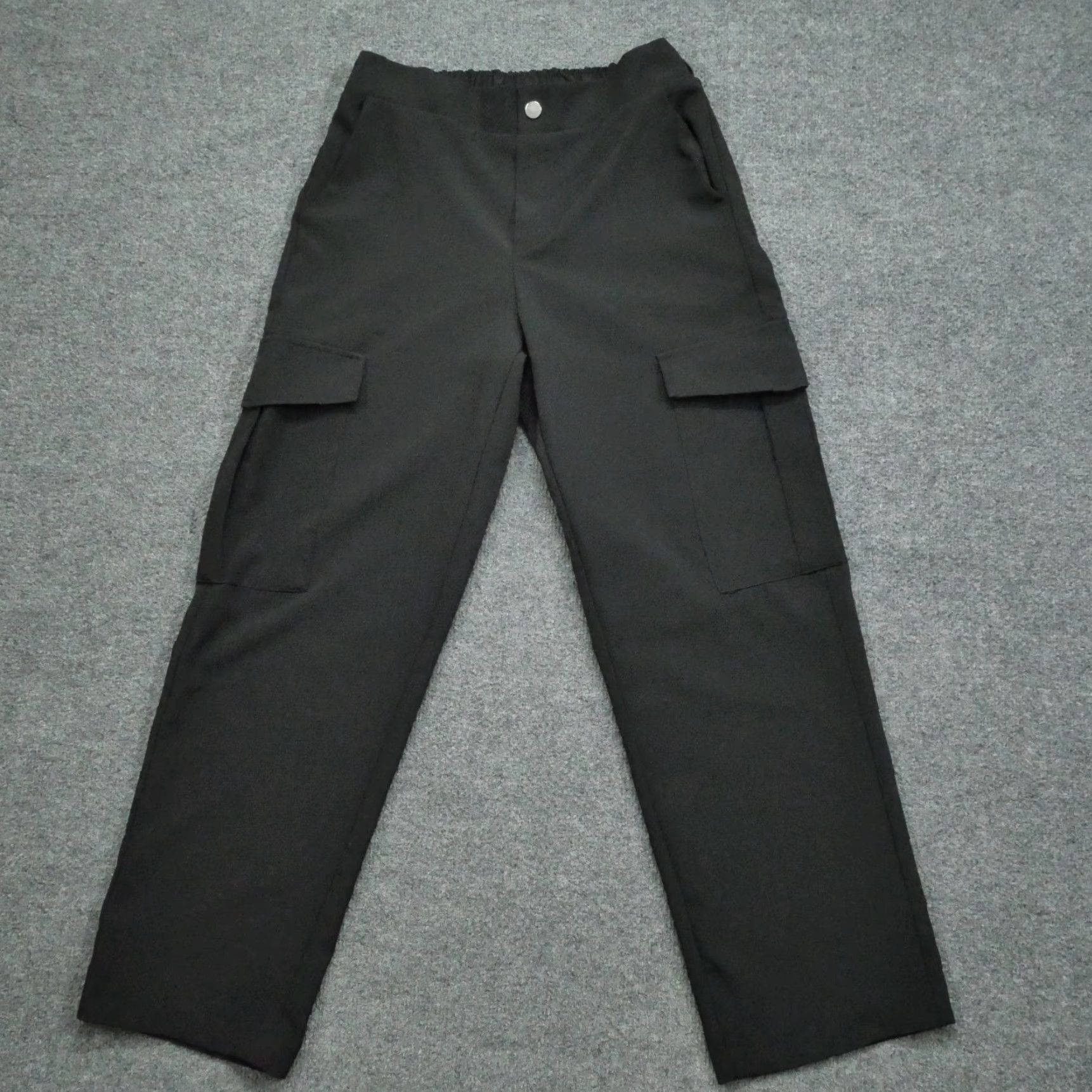 Zara Zara Pants Womens Small Black Cargo Wide Leg Casual Lightweight Size 28" / US 6 / IT 42 - 2 Thumbnail