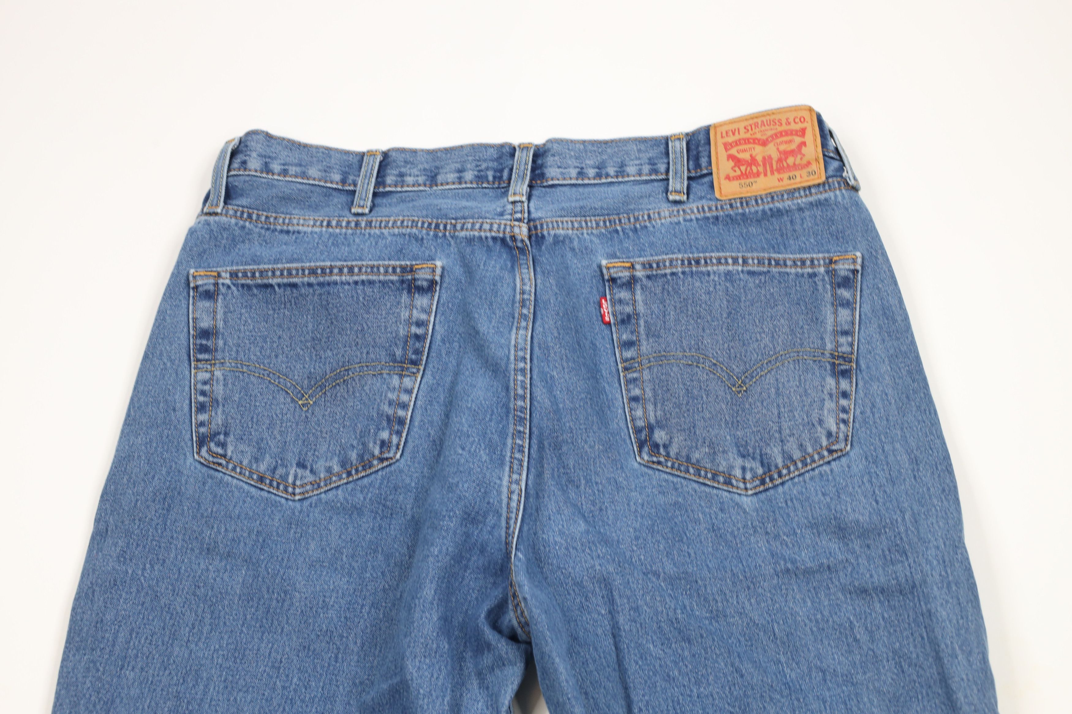 Levi's × Vintage Vintage Y2K Levis 550 Relaxed Tapered Leg Denim Jeans Blue Size US 40 / EU 56 - 11 Thumbnail