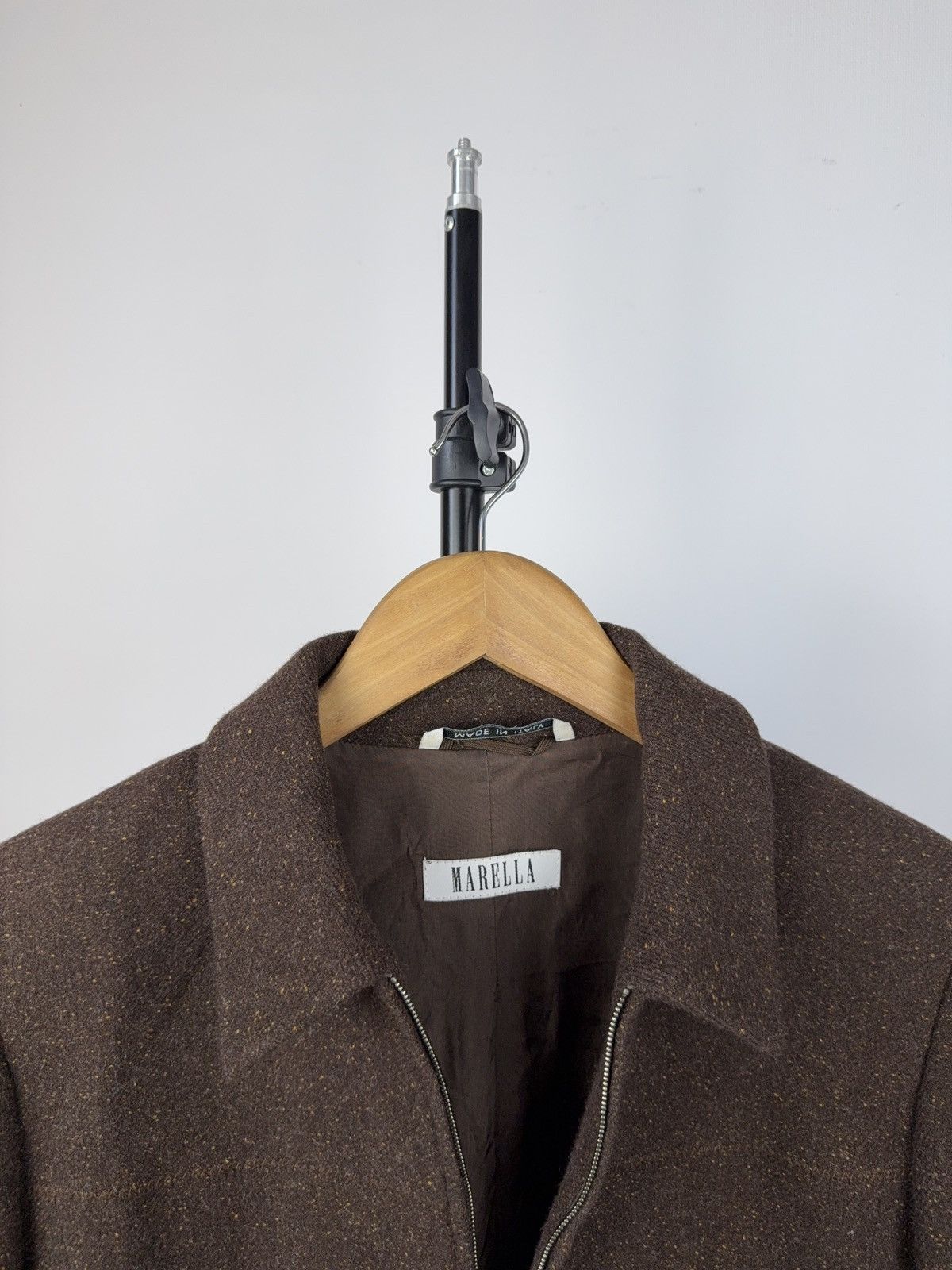 Max Mara × Vintage MARELLA Wool Skirt Suit Brown Tweed Set Made in Italy 10/M Size M / US 6-8 / IT 42-44 - 4 Thumbnail