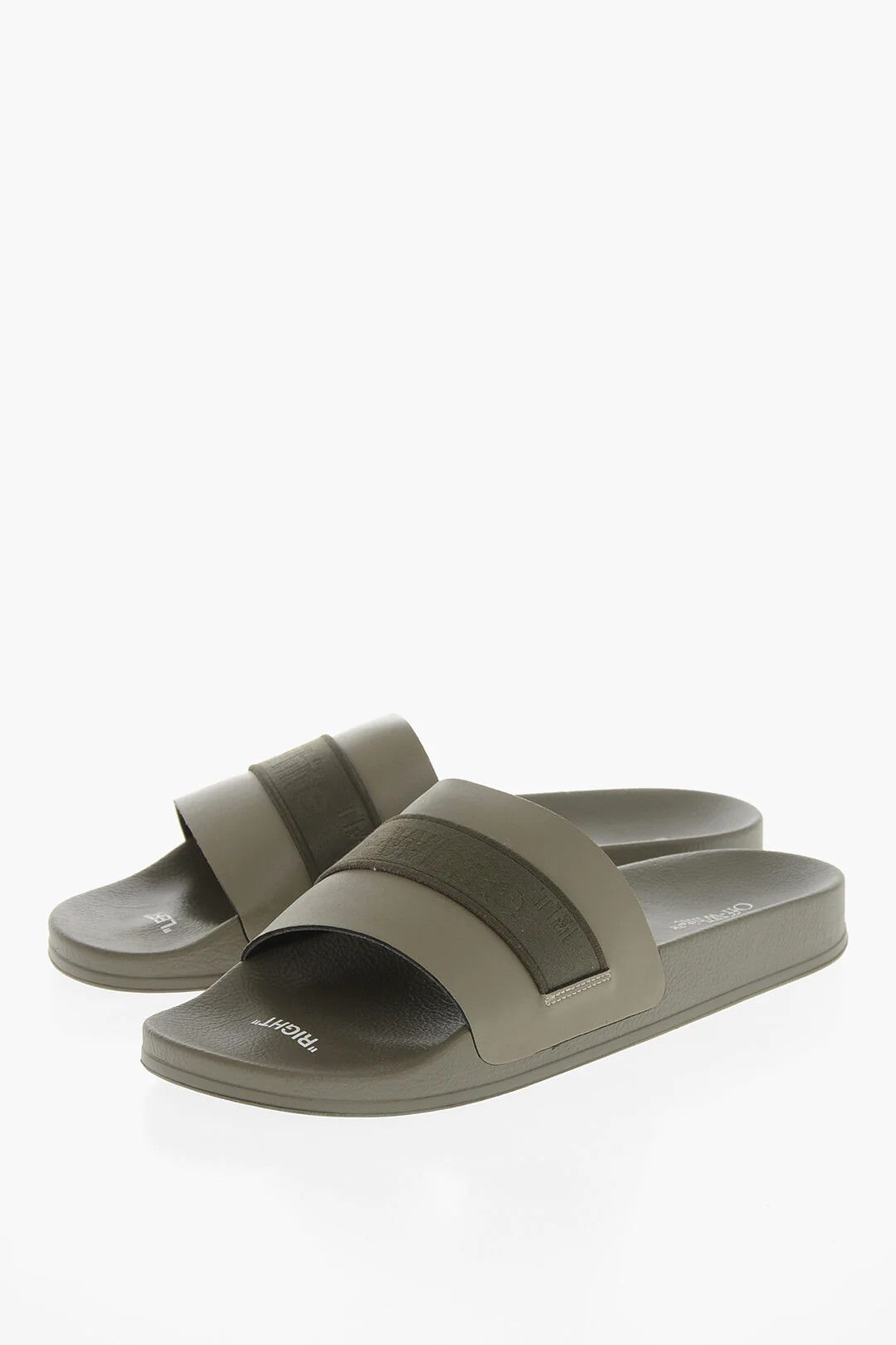 Off-White og1mm0426 Rubber Slides in Green Size US 15 / EU 48 - 3 Thumbnail