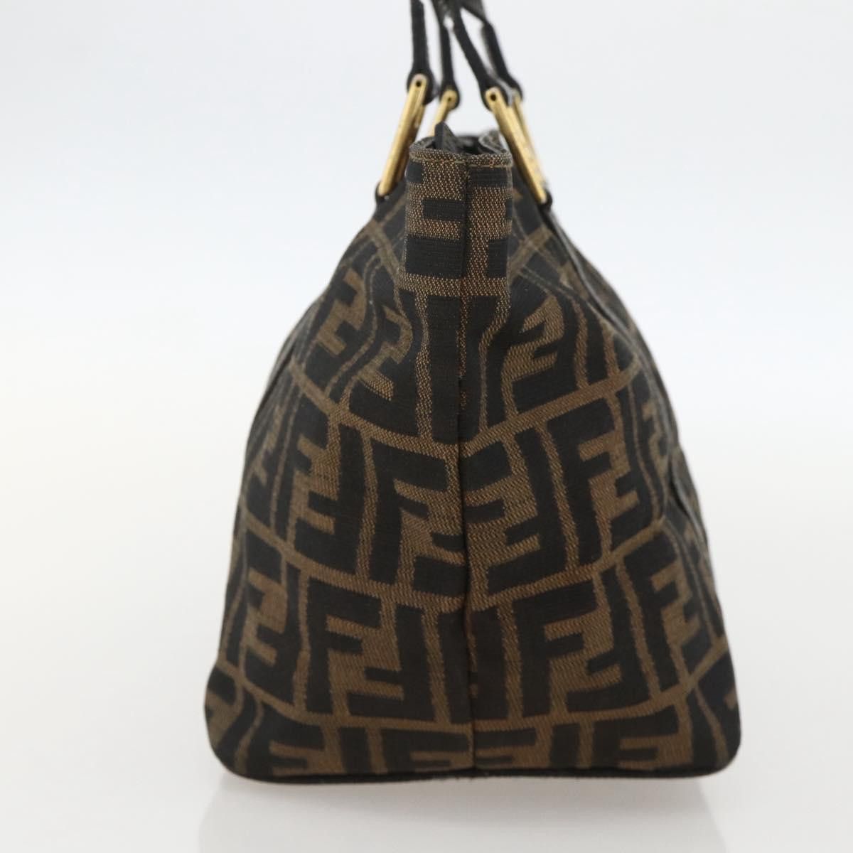 Fendi FENDI Zucca Canvas Hand Bag Brown Black Auth 175625 - Size ONE SIZE - 3 Thumbnail