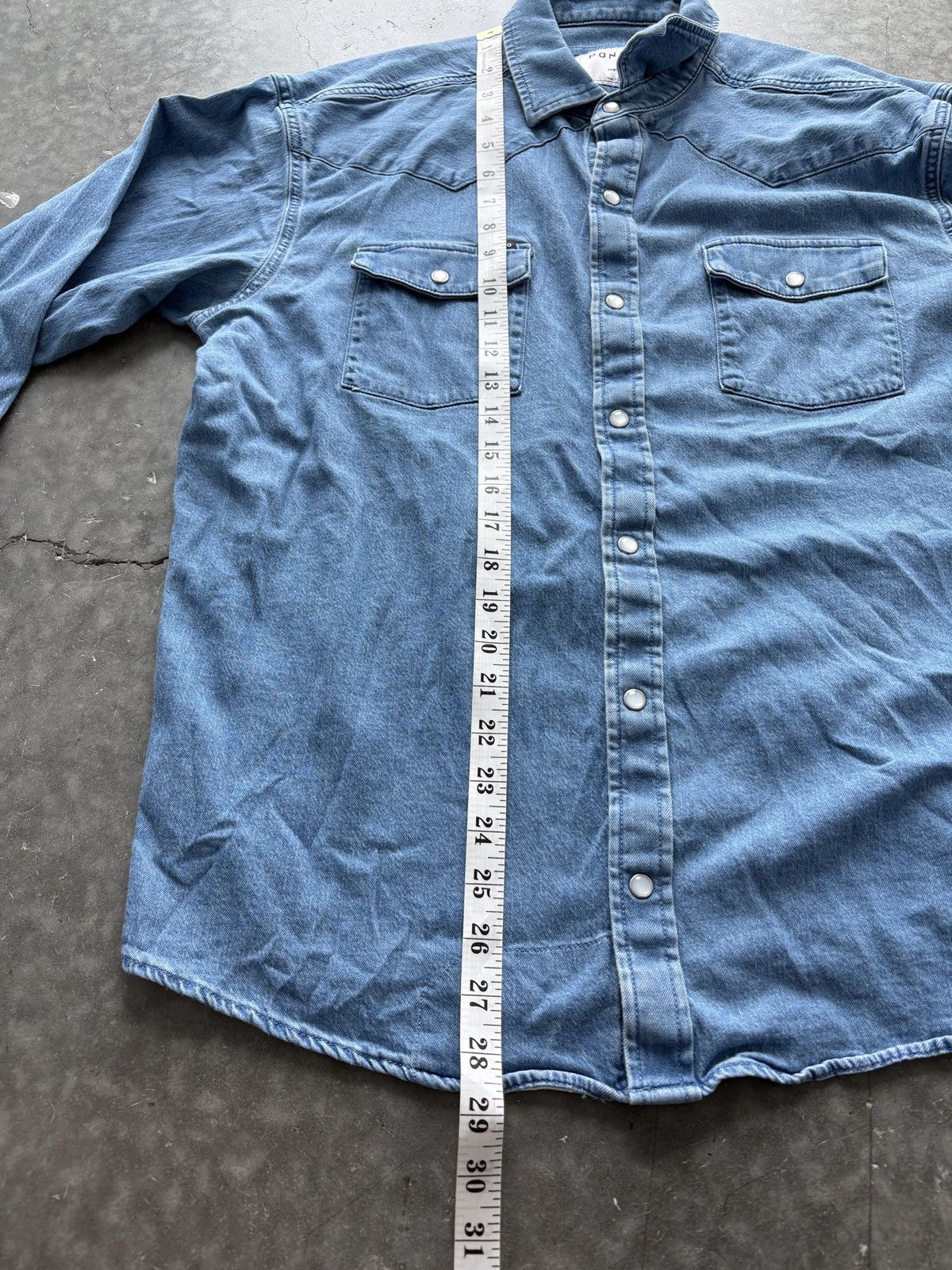 Other Poncho Pearl Snap Denim Brushpopper Shirt Size US L / EU 52-54 / 3 - 7 Thumbnail
