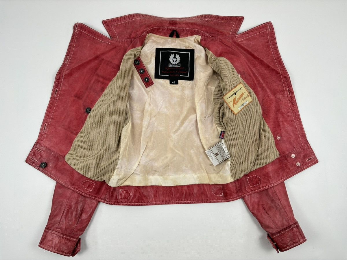 Belstaff RARE VTG BELSTAFF 'The Aviator' Leather Red Jacket Biker Coat Flight Bomber 42 Size M / US 6-8 / IT 42-44 - 10 Thumbnail