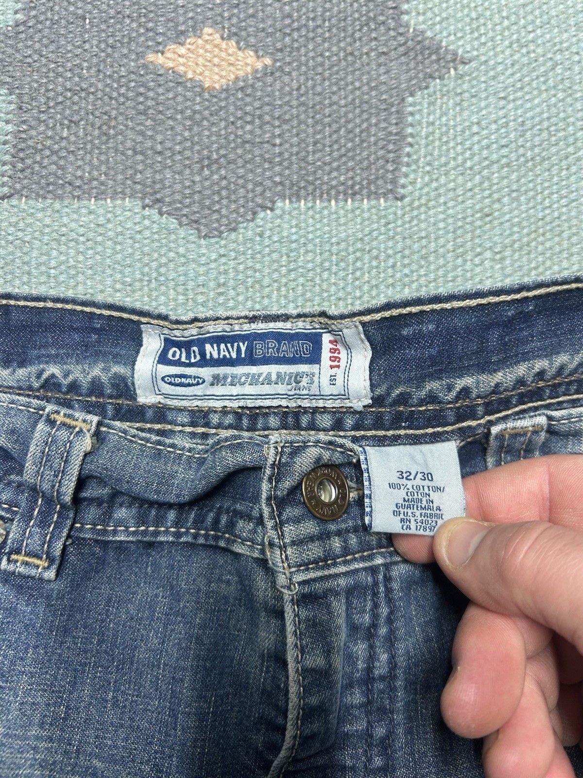 Vintage Vtg y2k old navy mechanics jeans baggy wide workwear 32x30 Size US 32 / EU 48 - 8 Thumbnail