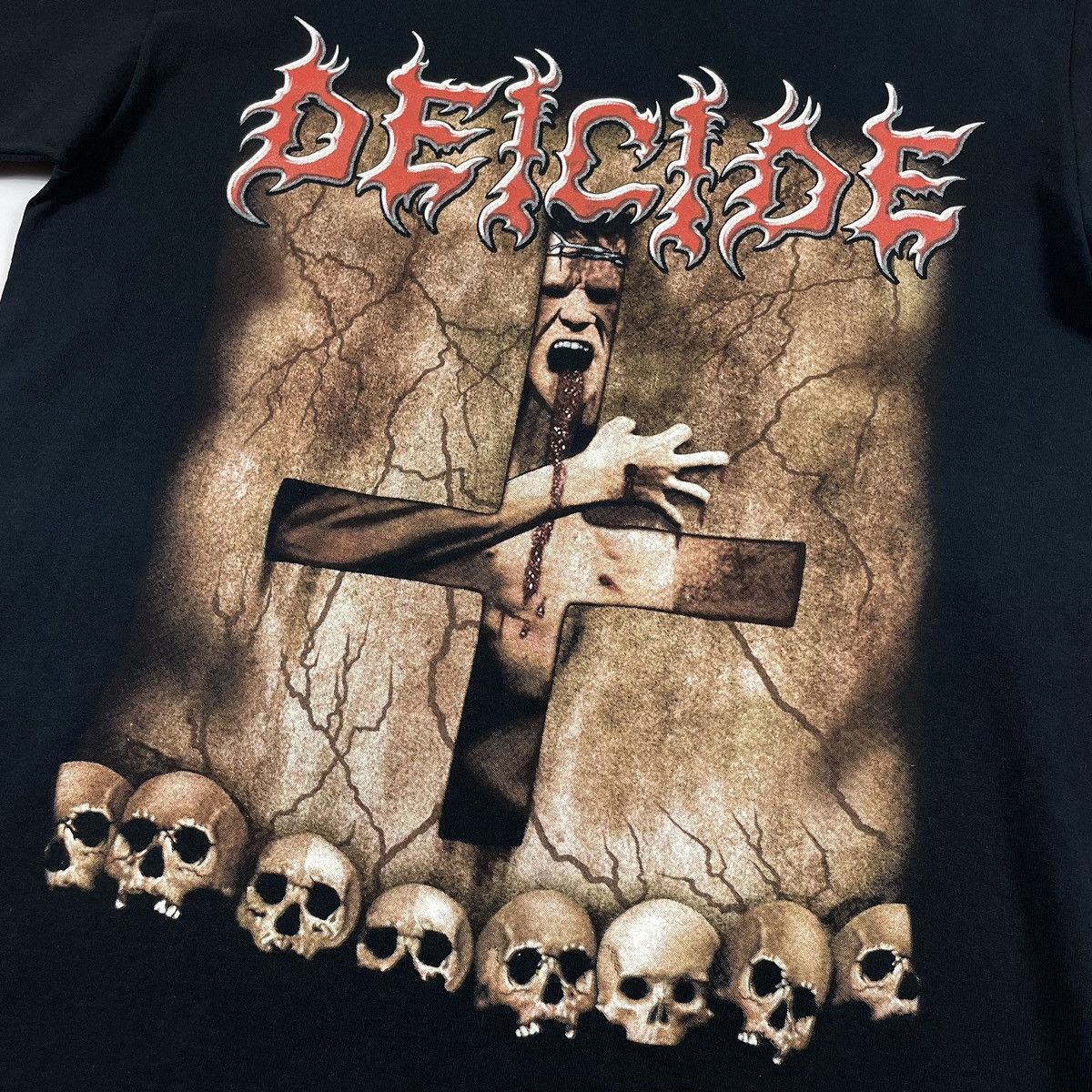 Band Tees Vintage 90s DEICIDE SERPENTS OF THE LIGHT Death Metal Tee Size US L / EU 52-54 / 3 - 5 Thumbnail