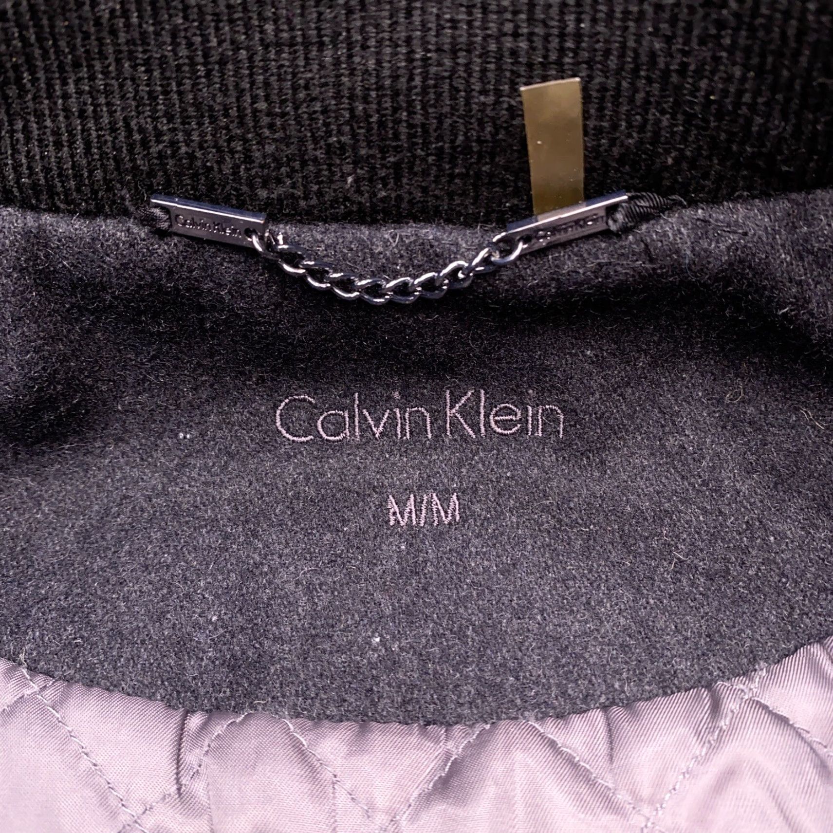 Calvin Klein Calvin Klein Jacket Adult Medium Gray Quilted Lined Wool Blend Full Zip Mens Size US M / EU 48-50 / 2 - 7 Thumbnail