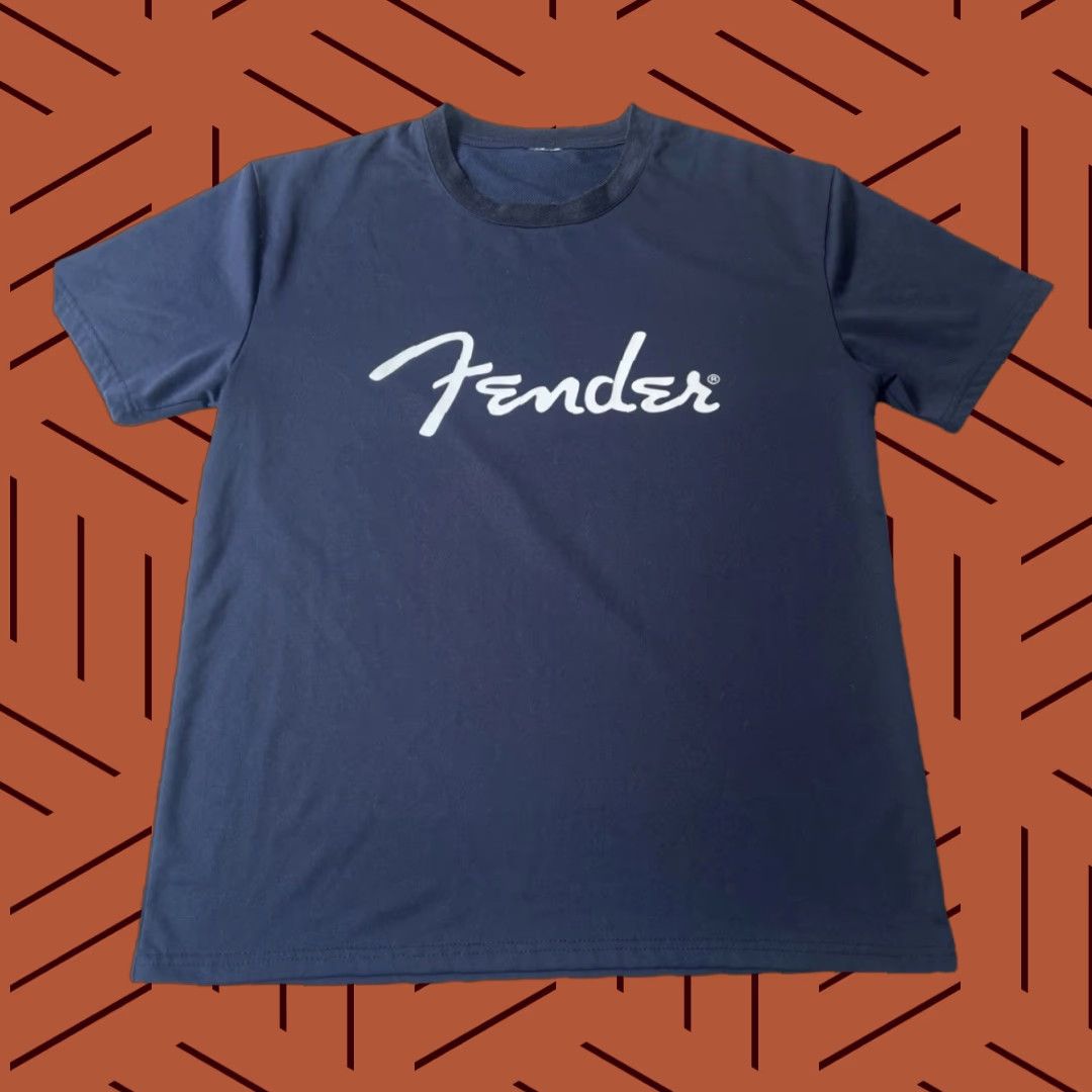Fender VINTAGE Fender Logo Athletic Shirt Jersey XL Blue Guitar Makers Mens T-Shirt Size US XL / EU 56 / 4 - 1 Thumbnail