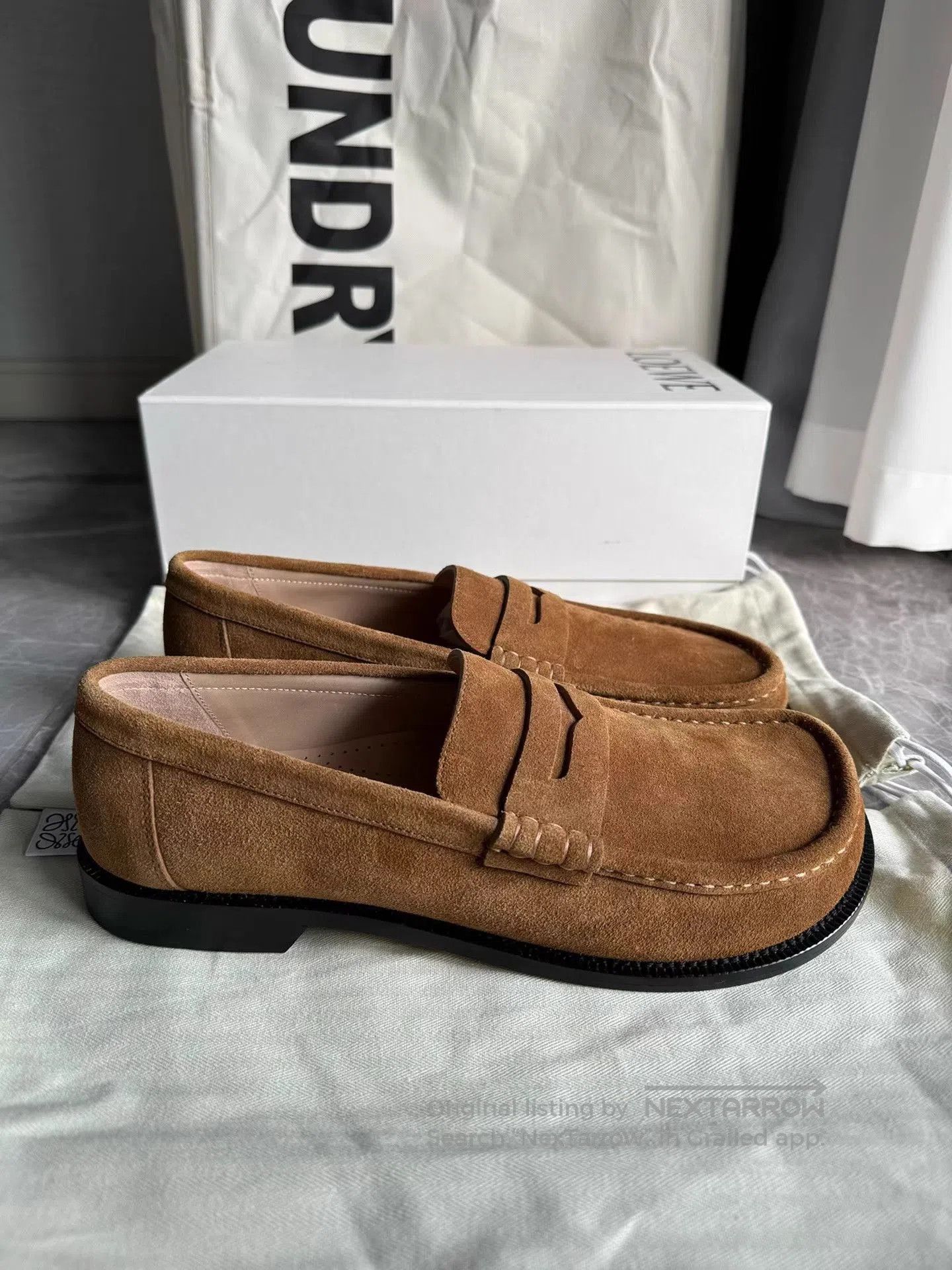 Loewe Brown Suede Loafers . Size US 7 / EU 40 - 3 Thumbnail