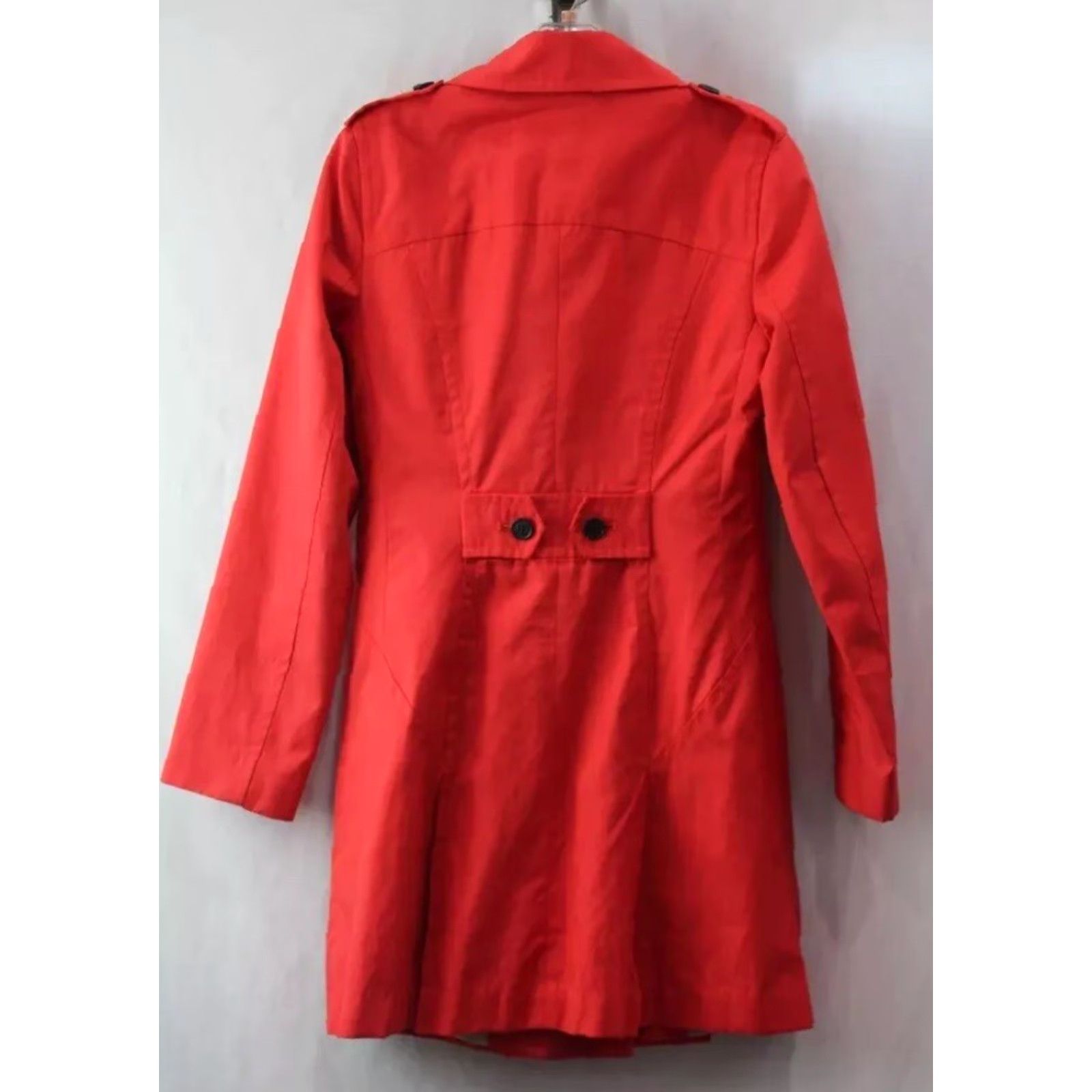 Vintage Womens Marc New York Trench Coat Jacket Berry Pink Double Breasted Button Size S Womens Size S / US 4 / IT 40 - 2 Thumbnail