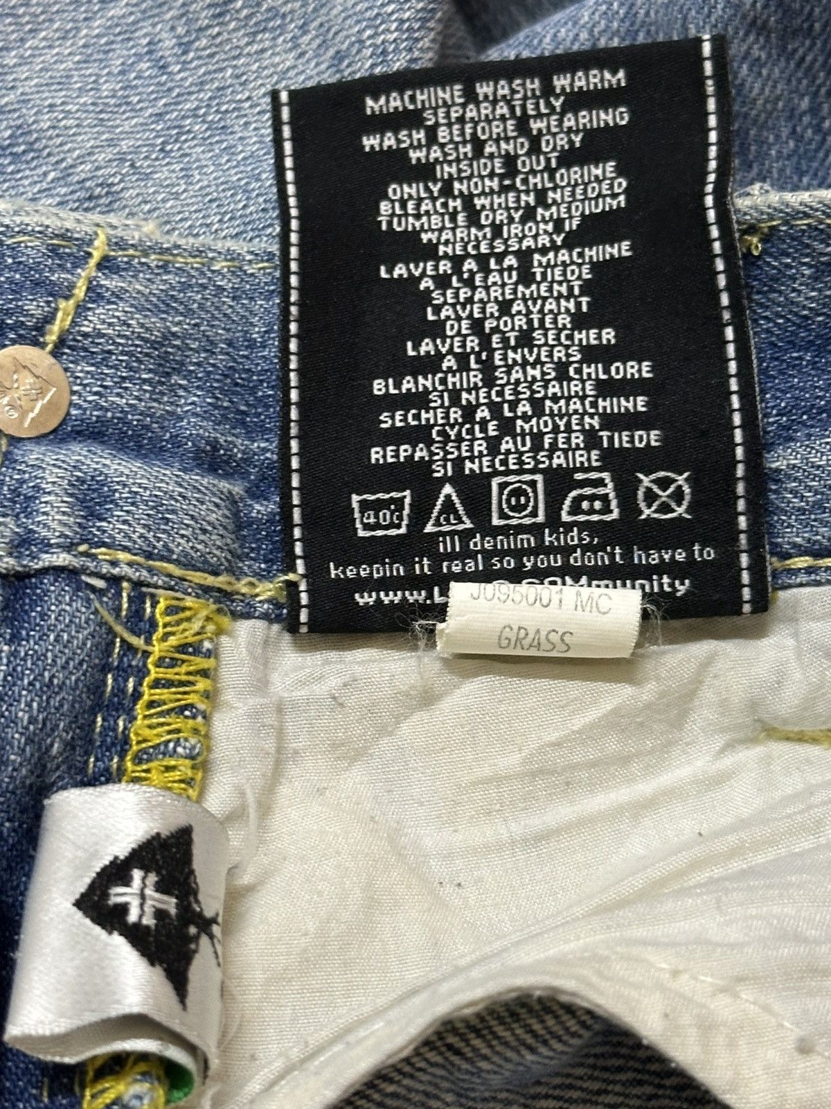 Sugar Cane Vintage Japanese Brand Mud Faded Wash Style Baggy Jeans Size US 36 / EU 52 - 12 Thumbnail