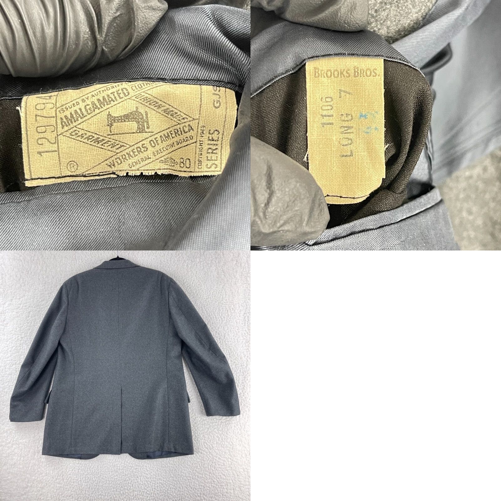 Brooks Brothers Brooks Brothers 346 Gray Blazer Mens Size 45 Wool VTG Two-Button Single-Breasted Jacket Blazer Suit Jacket USA 45 Mens Gray Varsity 40s-50s style Size 48R - 9 Thumbnail