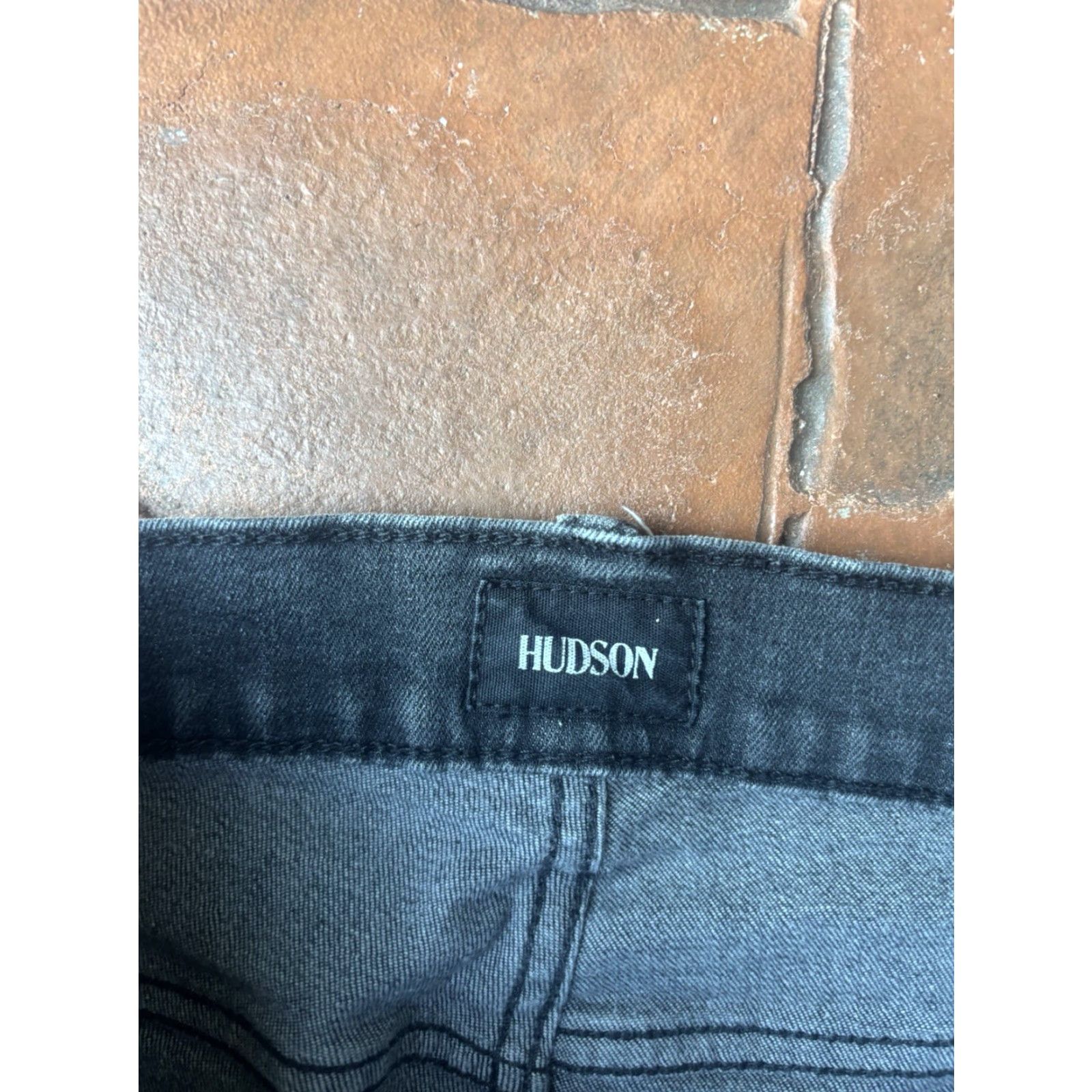 Hudson Hudson Slim Jeans Mens 33 Black Straight Leg Zip Fly Denim Pants Size US 33 - 2 Thumbnail