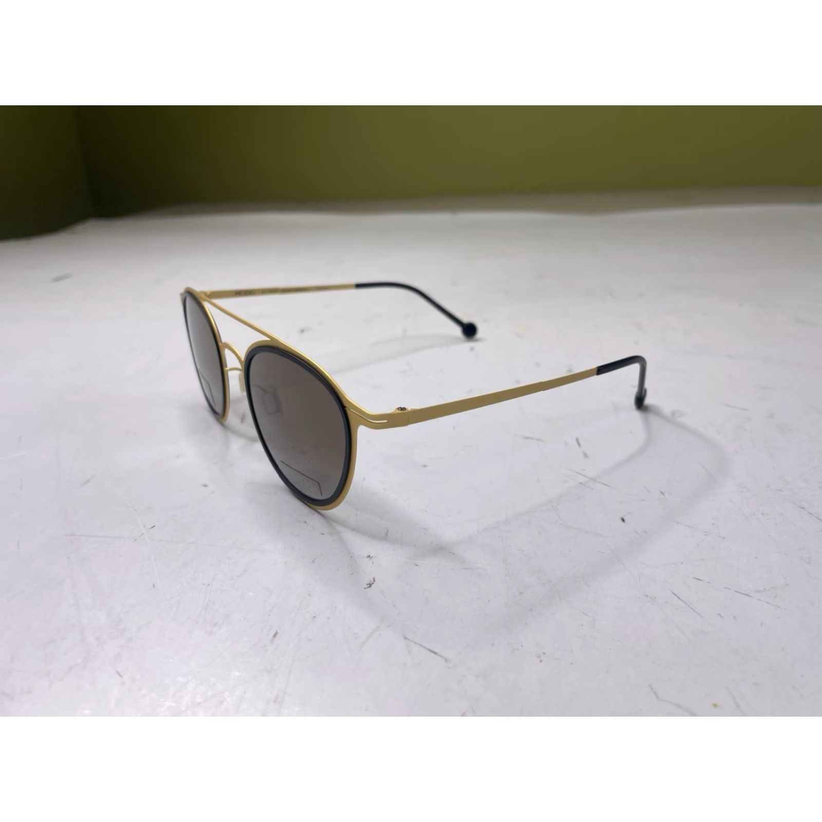 Vintage VINTAGE Modo Polarized Men's Sunglasses Trotter Aviator Titanium Gold 50-22-140 Zeiss Black Green UV 100% Japan Mens Size ONE SIZE - 2 Thumbnail