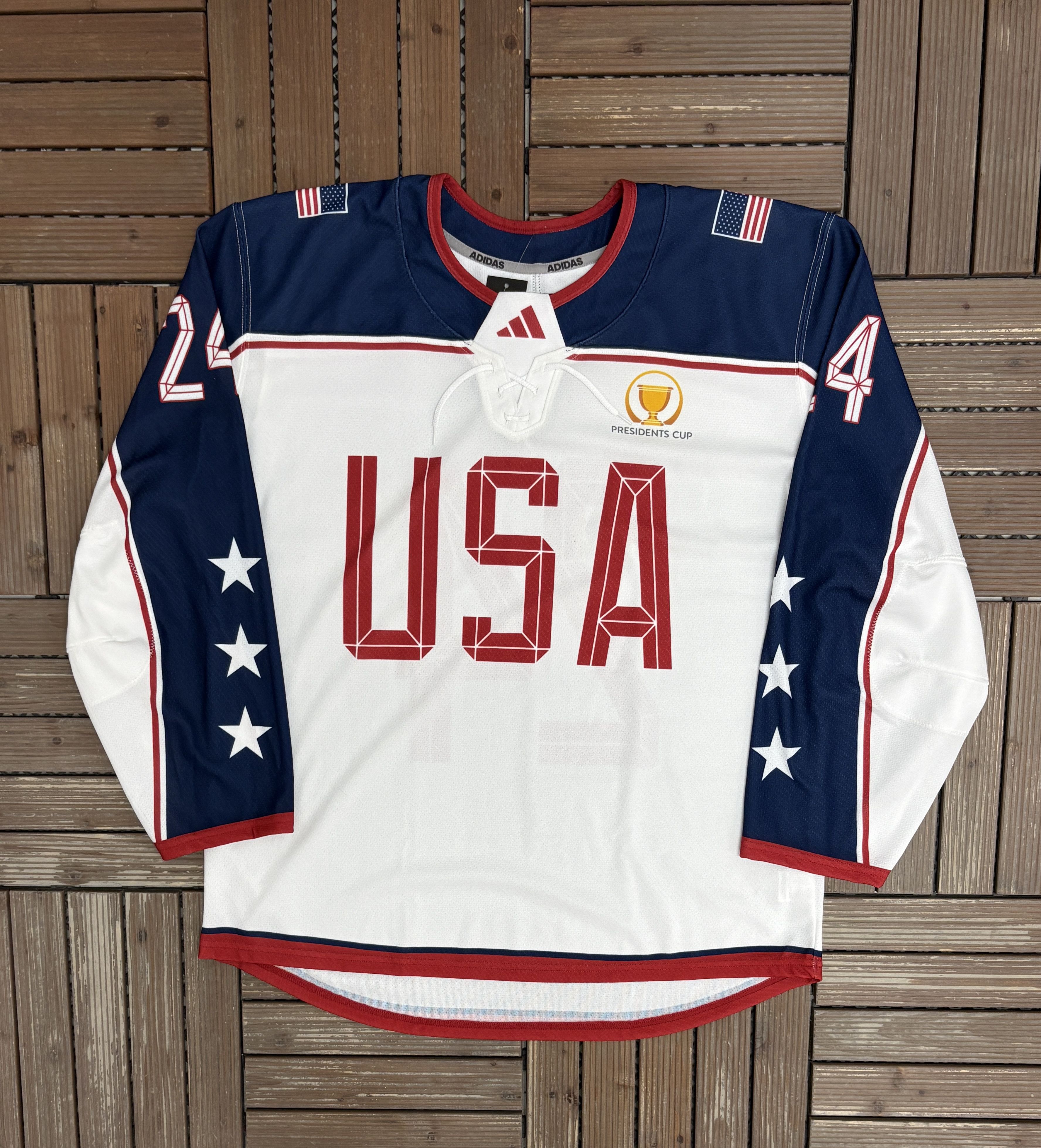 Adidas USA Presidents Cup White Hockey Jersey Size US XL / EU 56 / 4 - 1 Thumbnail