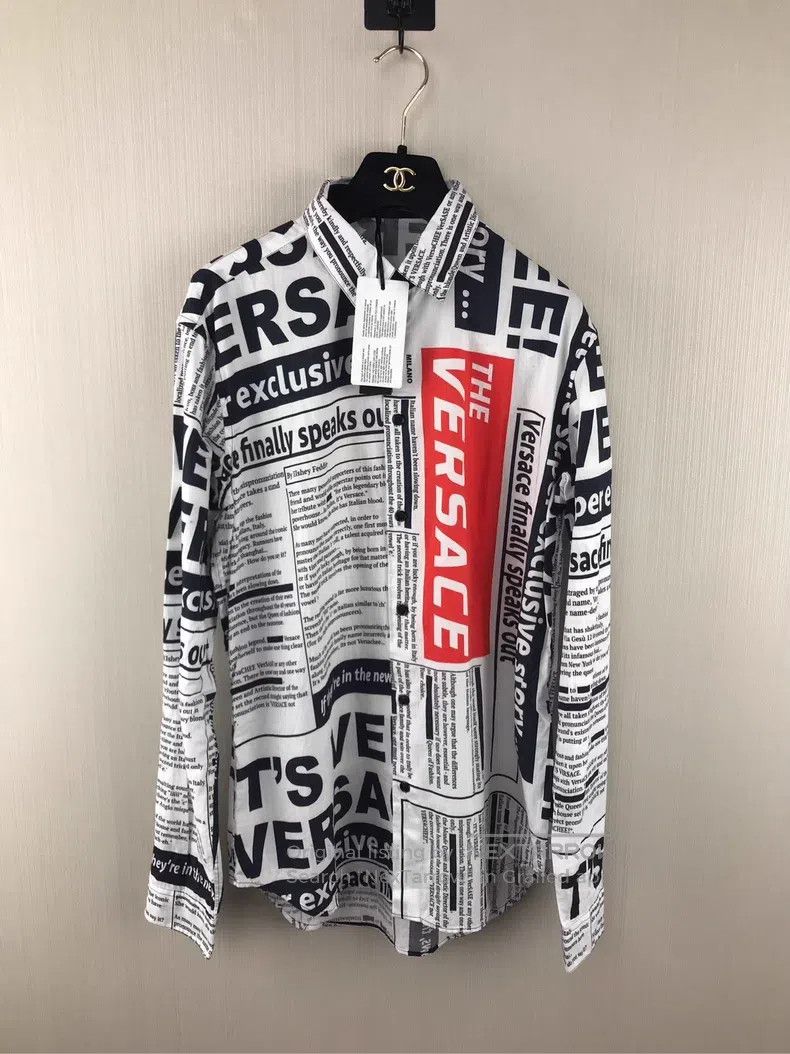 Versace Versace Letter logo shirt Size US XXS / EU 40 - 1 Thumbnail