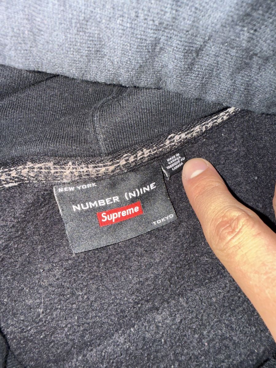 Number (N)ine × Supreme Supreme Number Nine Hoodie Black Size US L / EU 52-54 / 3 - 3 Thumbnail
