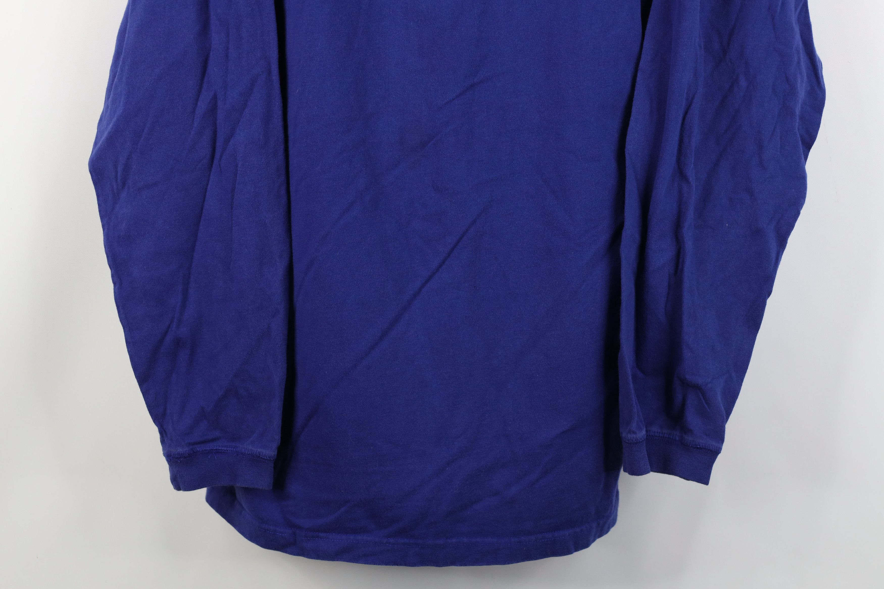 Disney Vintage 90s Disney Long Sleeve Henley T-Shirt Blue Cotton Size US L / EU 52-54 / 3 - 3 Thumbnail