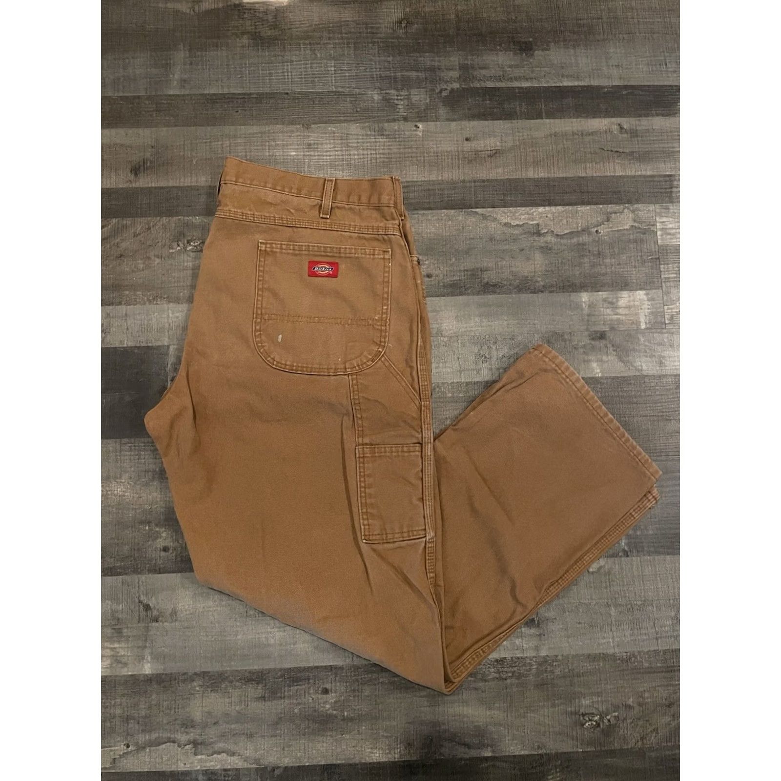 Dickies VINTAGE Dickies Work Pant Pants Mens 38x32 Brown Cargo Straight 80s 90s Grunge Hip Hop Hipster Logo Size US 38 / EU 54 - 2 Thumbnail