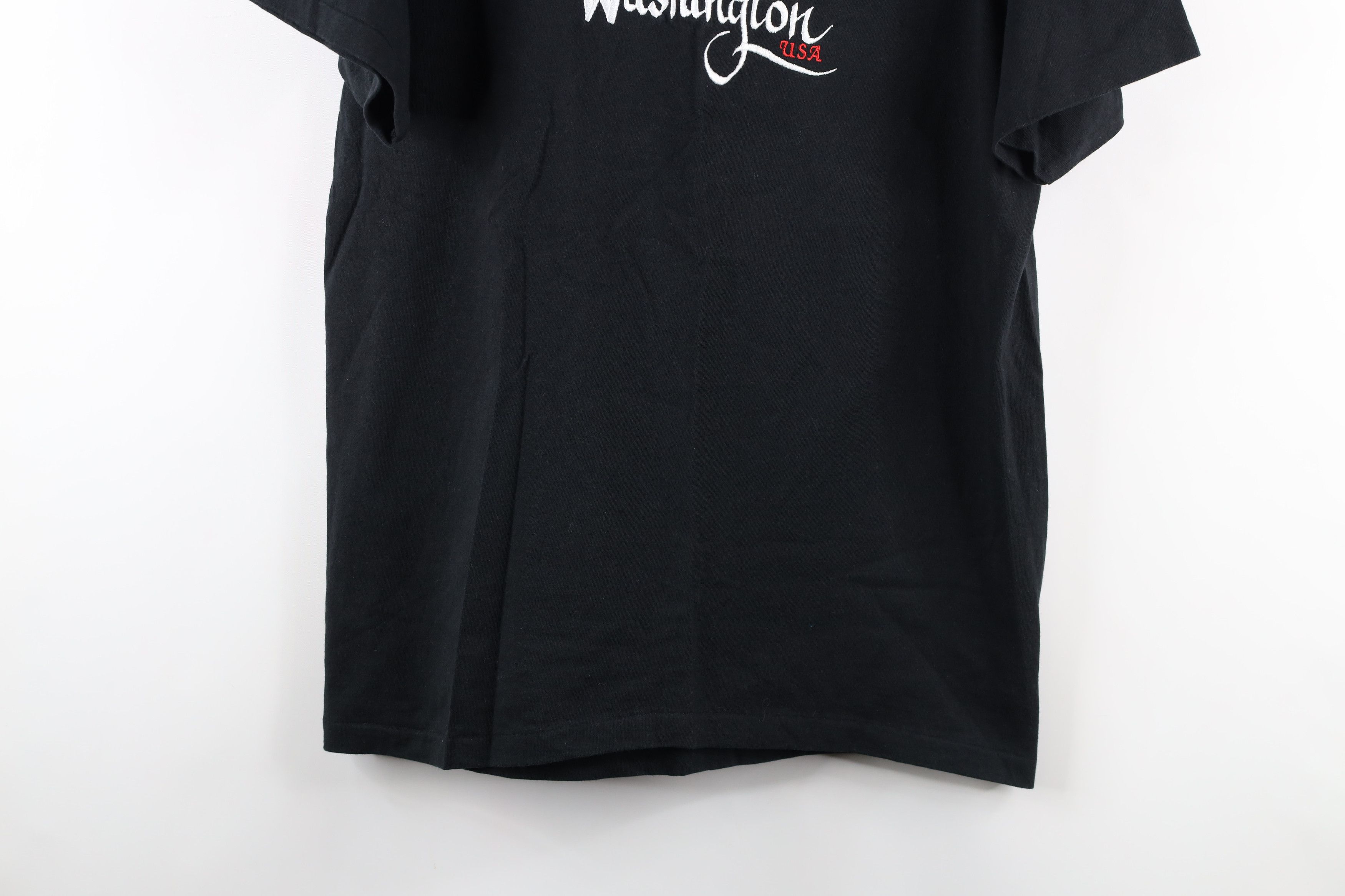 Vintage Vintage 90s Spell Out Seattle Washington T-Shirt Black USA Size US L / EU 52-54 / 3 - 3 Thumbnail