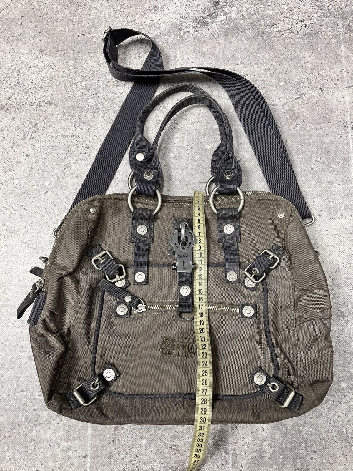Genuine Leather Japanese GGL bag vintage Avantgarde streetwear style Size ONE SIZE - 13 Thumbnail