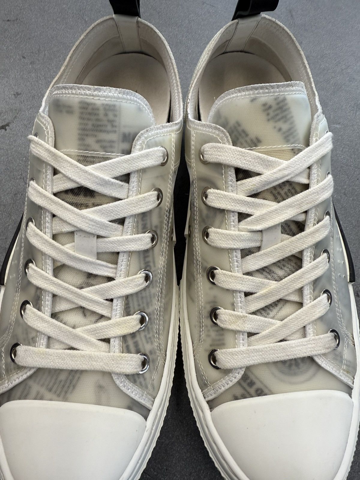 Dior Dior Daniel Ansham Newspaper Two Tone Oblique Mesh Low Top Size US 7 / EU 40 - 5 Thumbnail