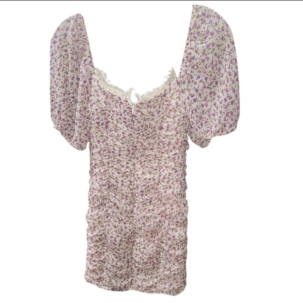 Other EUC Bearun Romantic Cottagecore Floral Mini Dress Size XS / US 0-2 / IT 36-38 - 4 Thumbnail